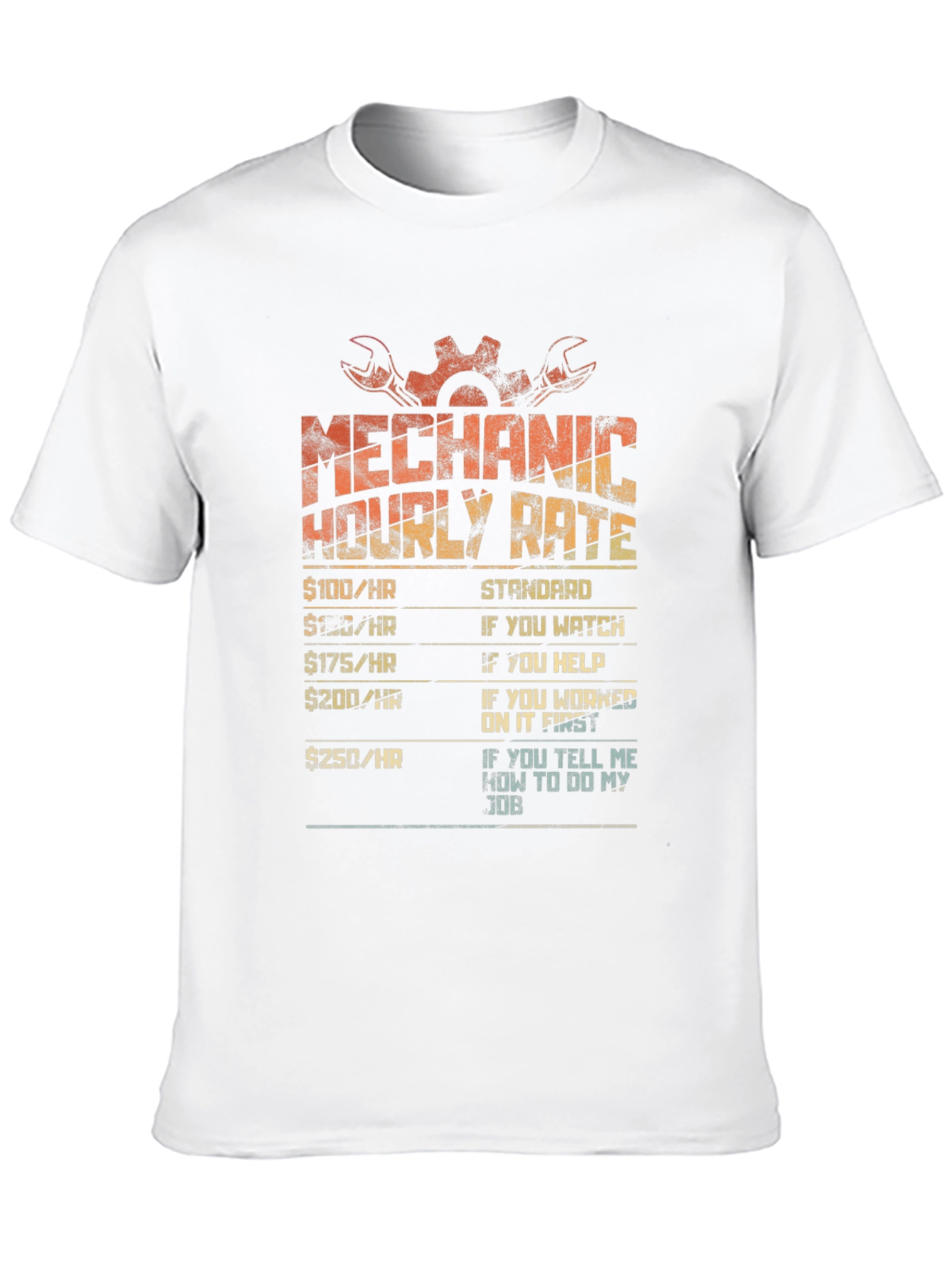 Mechanic Hourly Rate Graphic Tee