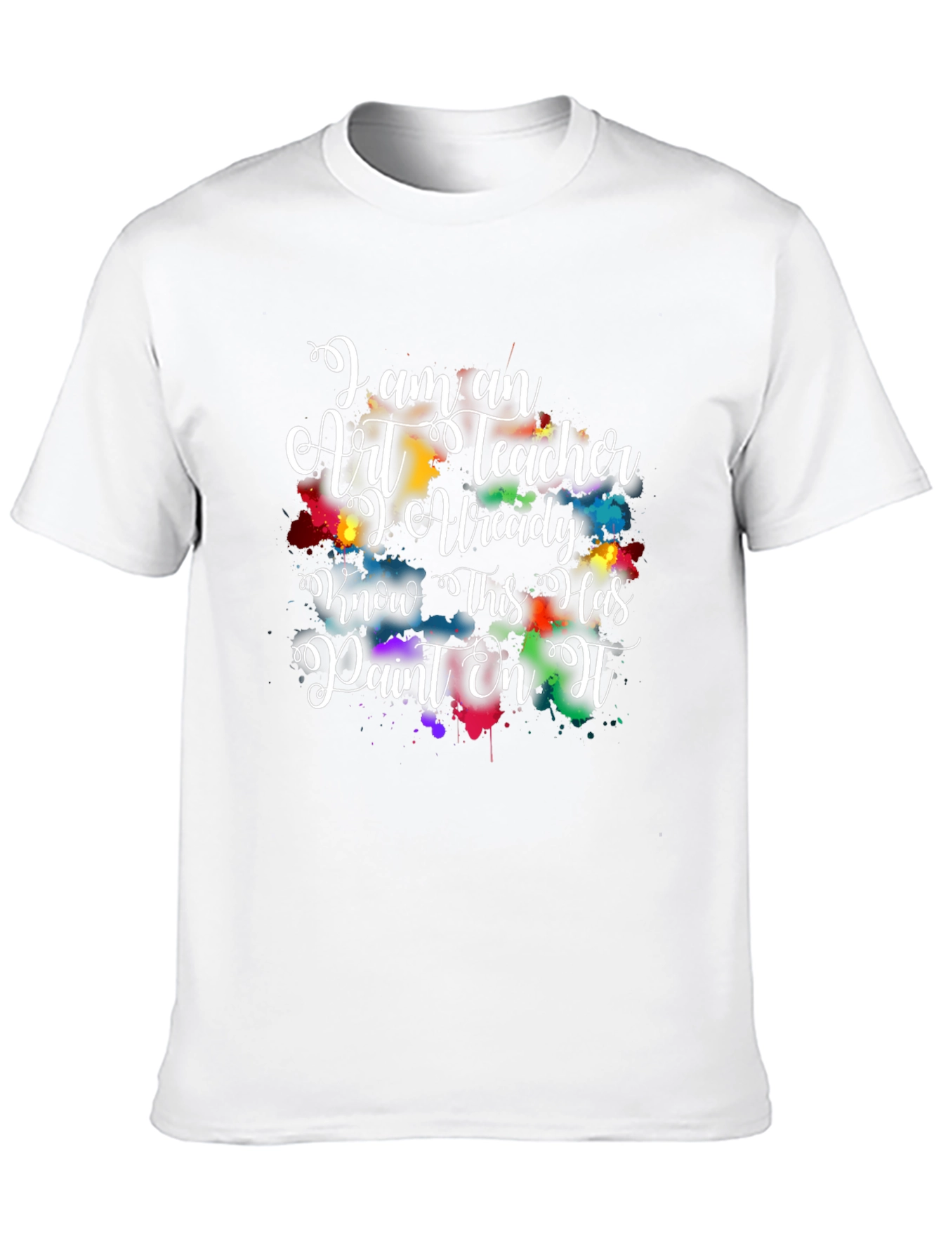 Art Teacher Paint Splatter Graphic Tee