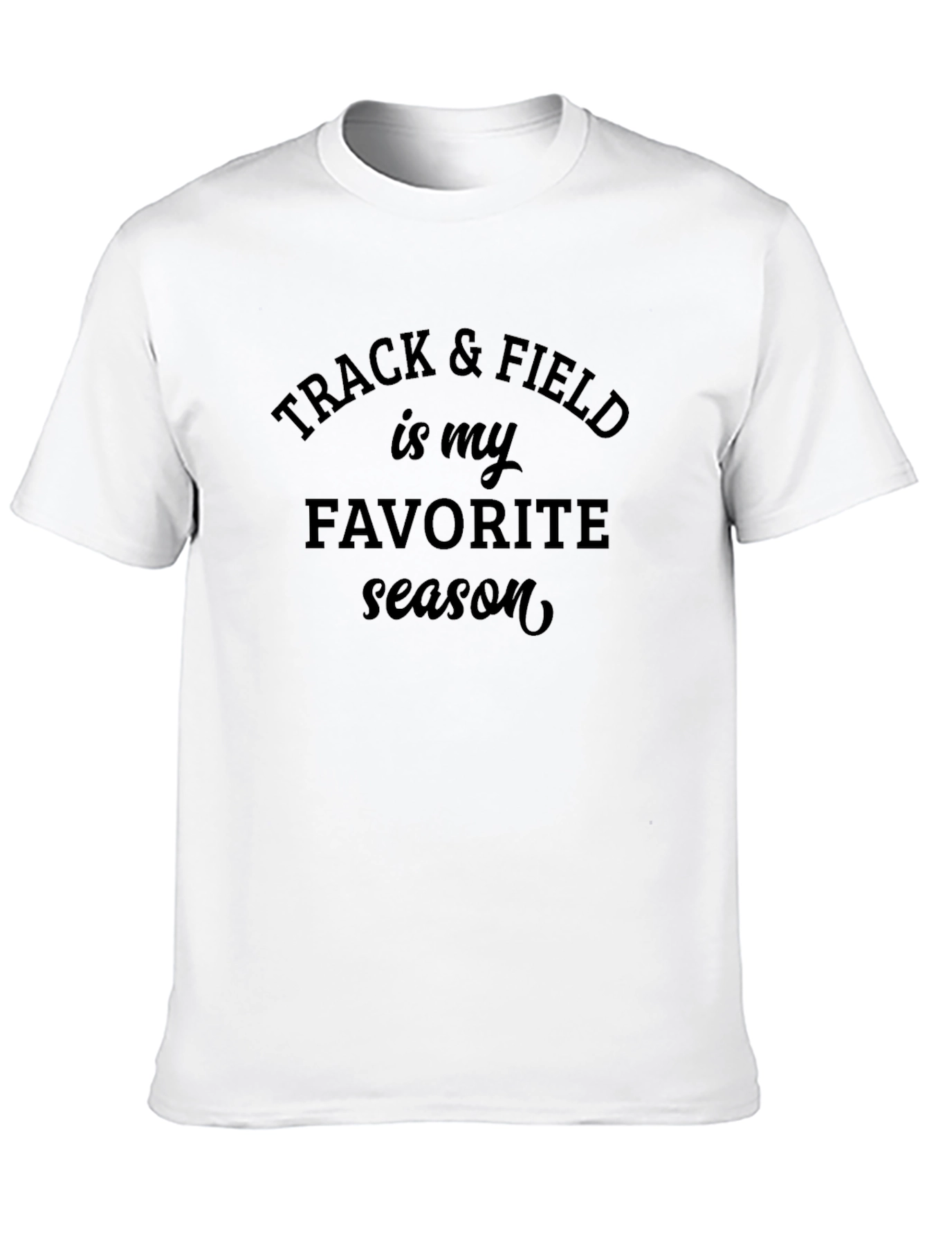 Track & Field Favorite Season Black T-Shirt