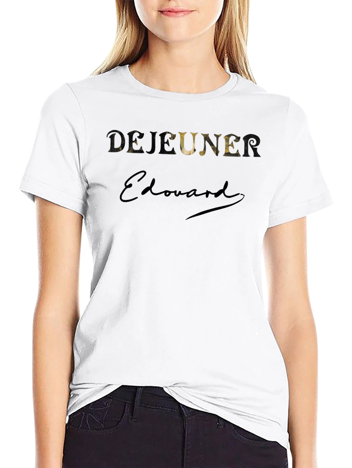 Dejeuner Edouard Black Graphic Tee