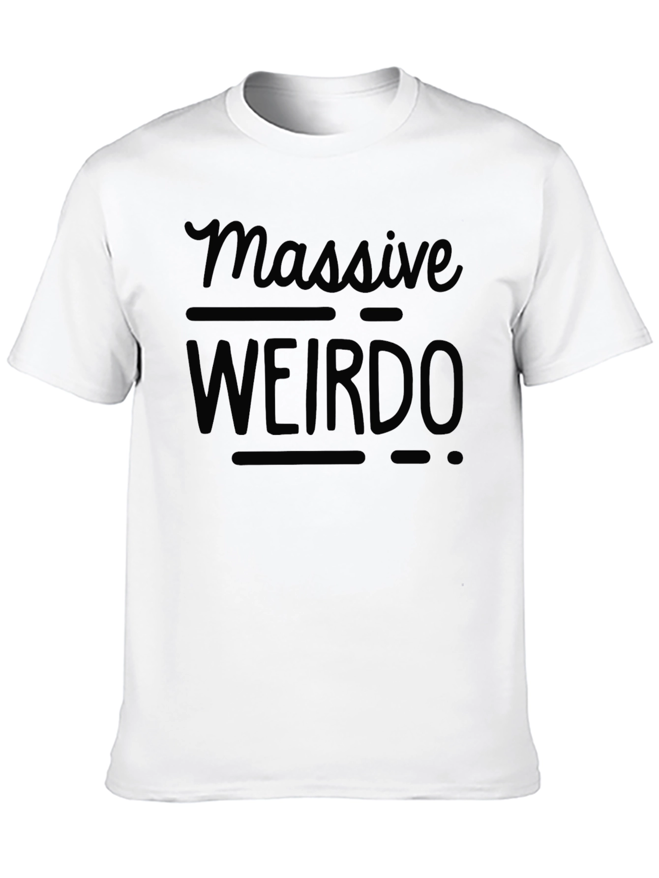 Massive Weirdo Black Graphic Tee - Casual Style