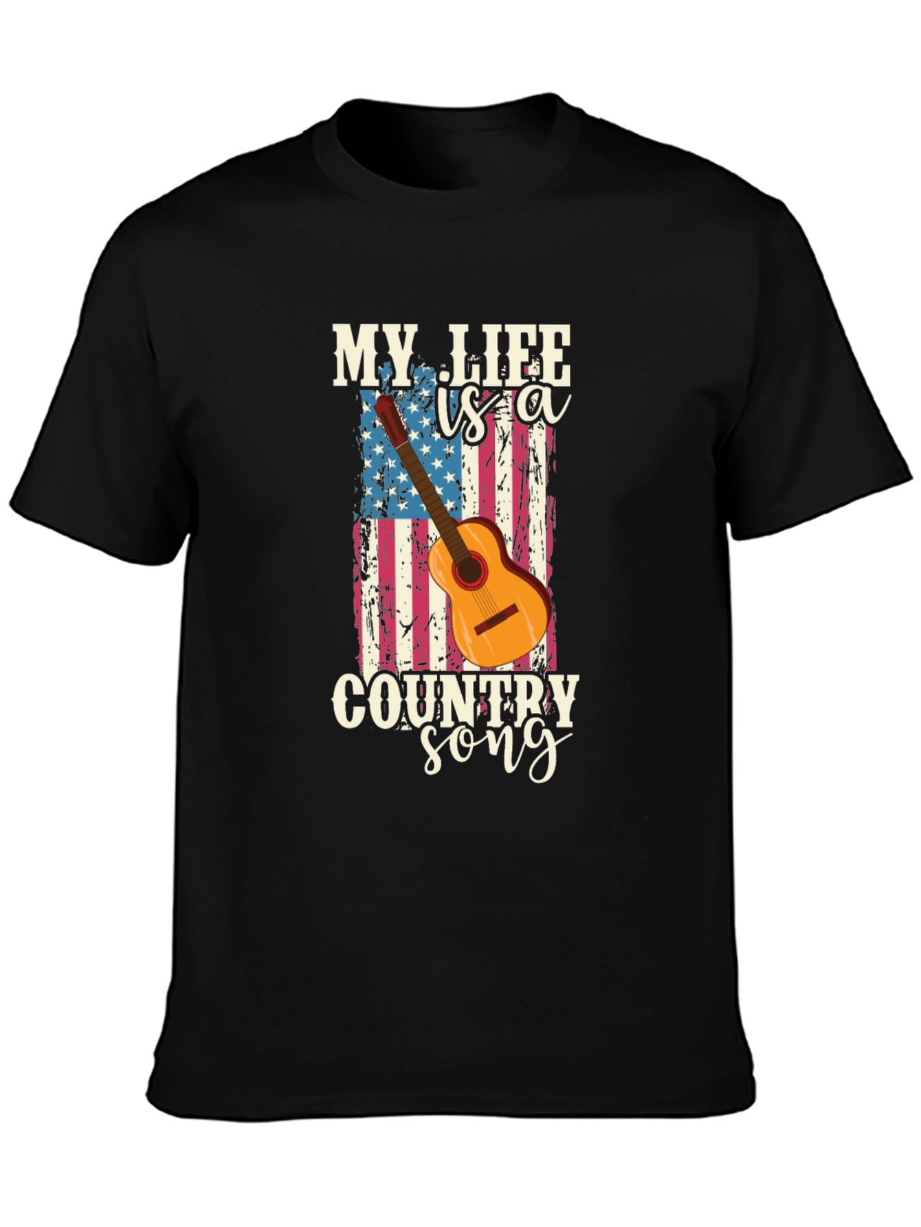 Country Song Guitar Graphic Tee