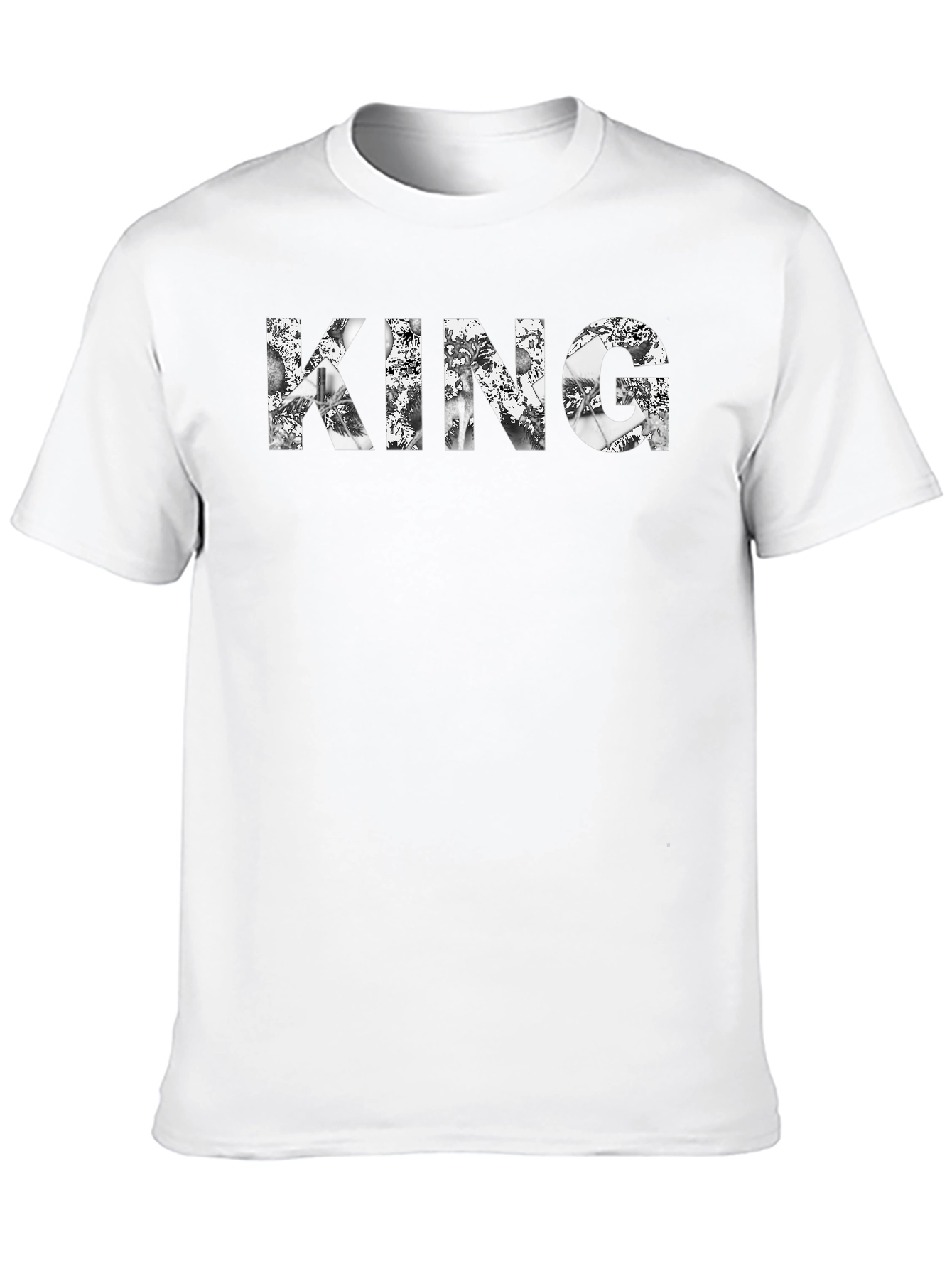 King Graphic Tee - Black Crew Neck T-Shirt