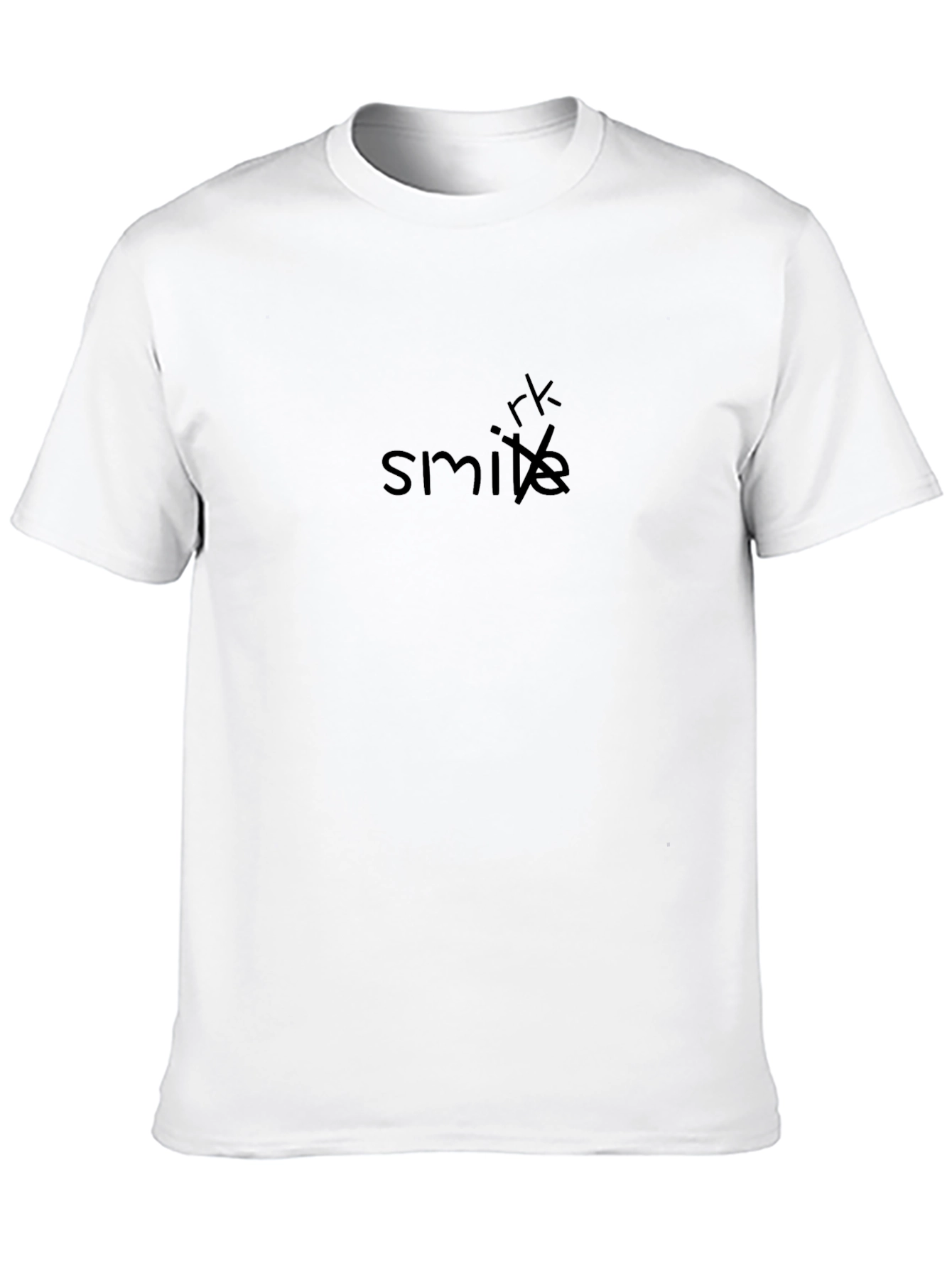Smirk T-Shirt: Black Short Sleeve Casual Style