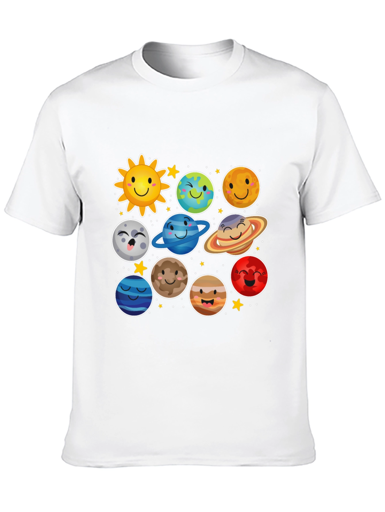Cute Cartoon Planets T-Shirt