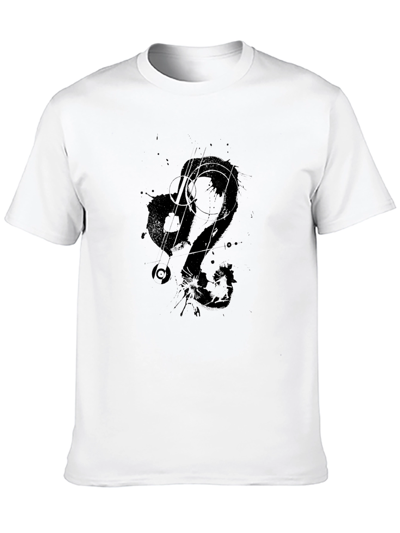 Mens Black Graphic Tee - Zodiac Leo Design