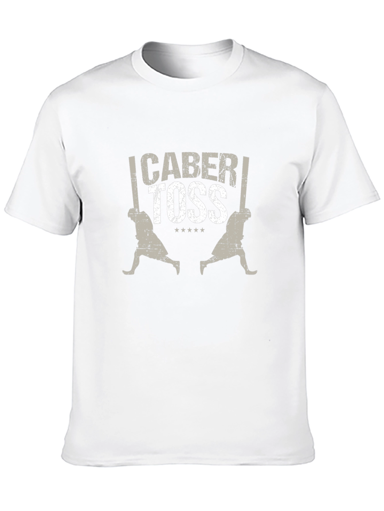 Caber Toss T-Shirt Black Cotton Blend Graphic Tee