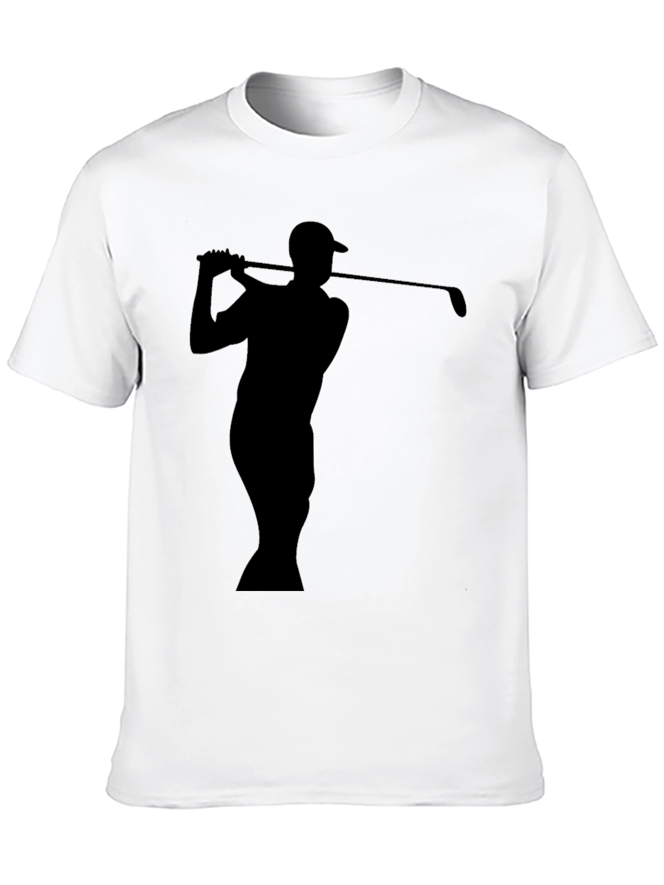 Golf Swing Silhouette Tee - Classic Black T-Shirt