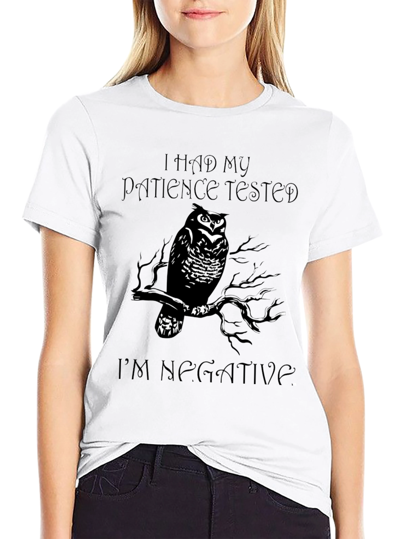 Patience Tested Owl T-Shirt - Negative Attitude Style