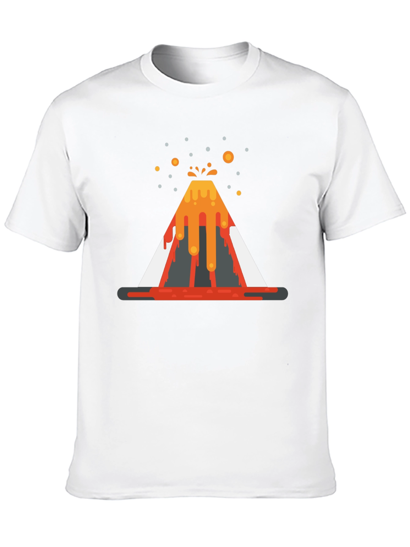 Volcano Graphic T-Shirt - Black Cotton Tee