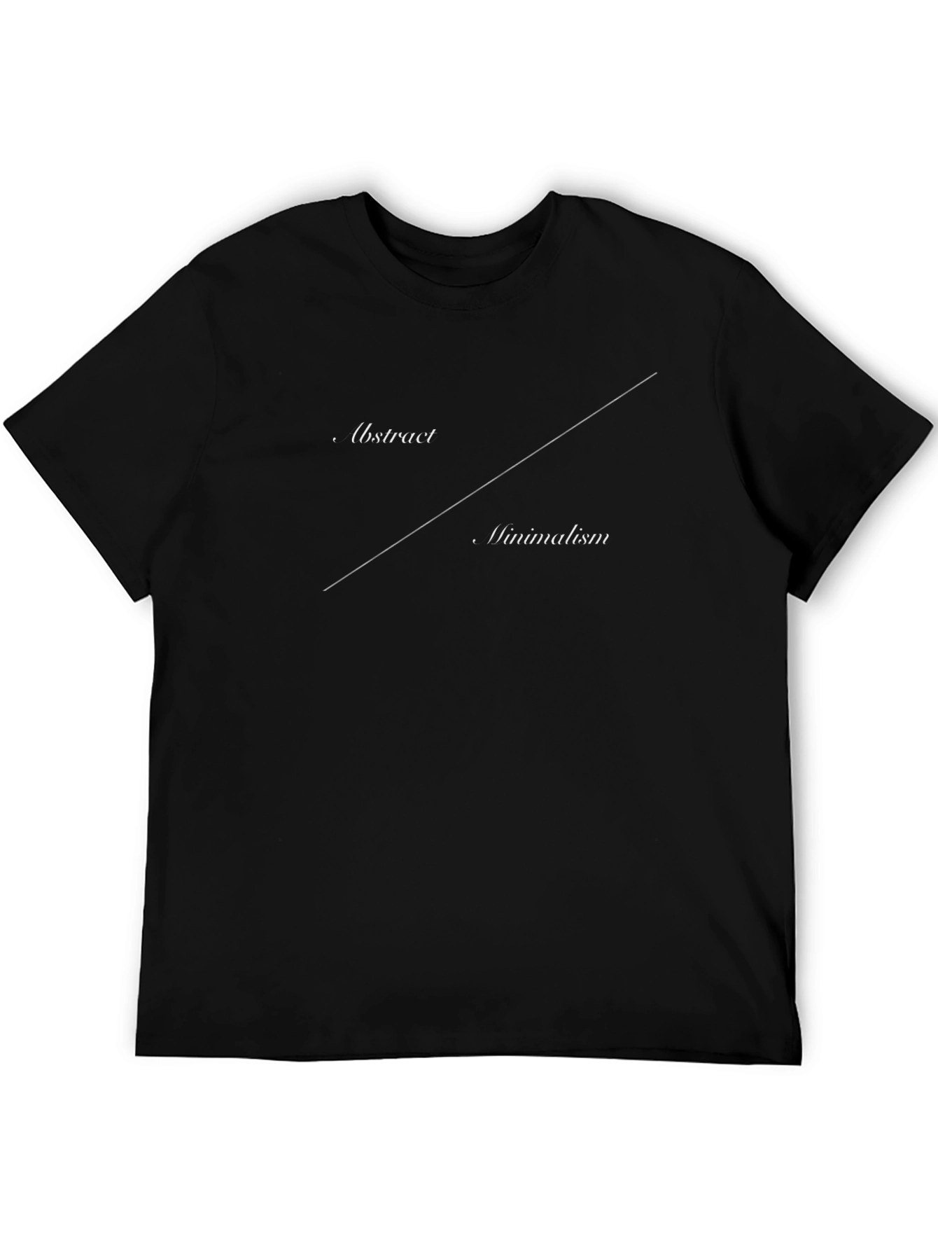 Abstract Minimalism Graphic Tee - Black