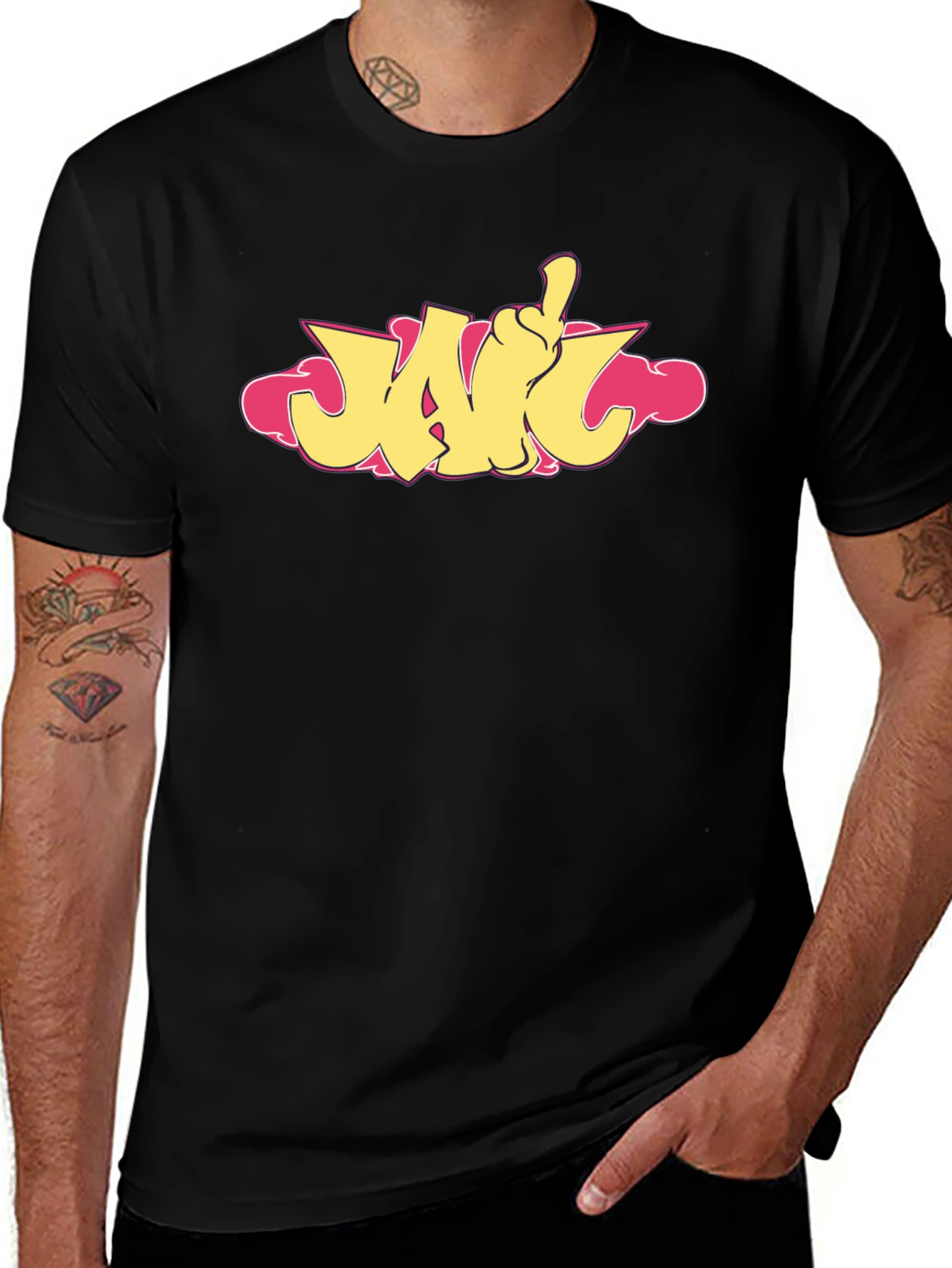 JAFC Graphic Tee - Black Cotton T-Shirt