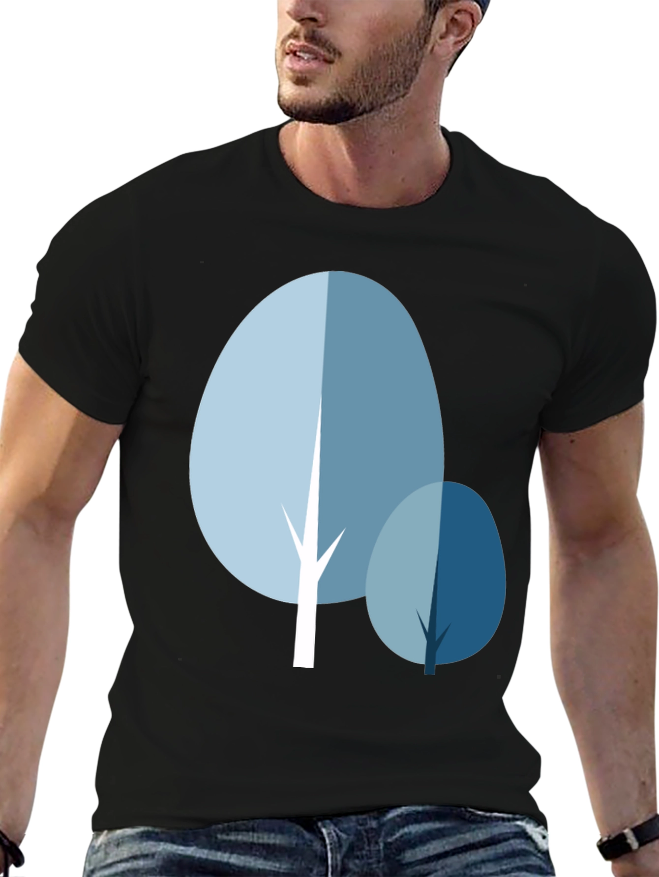 Abstract Tree Graphic Tee - Stylish Casual Wear