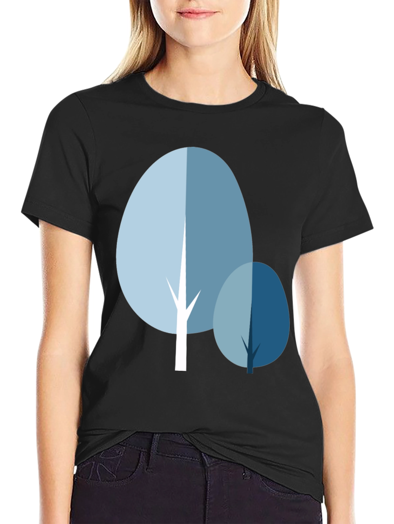 Abstract Tree Graphic Tee - Stylish Casual Wear