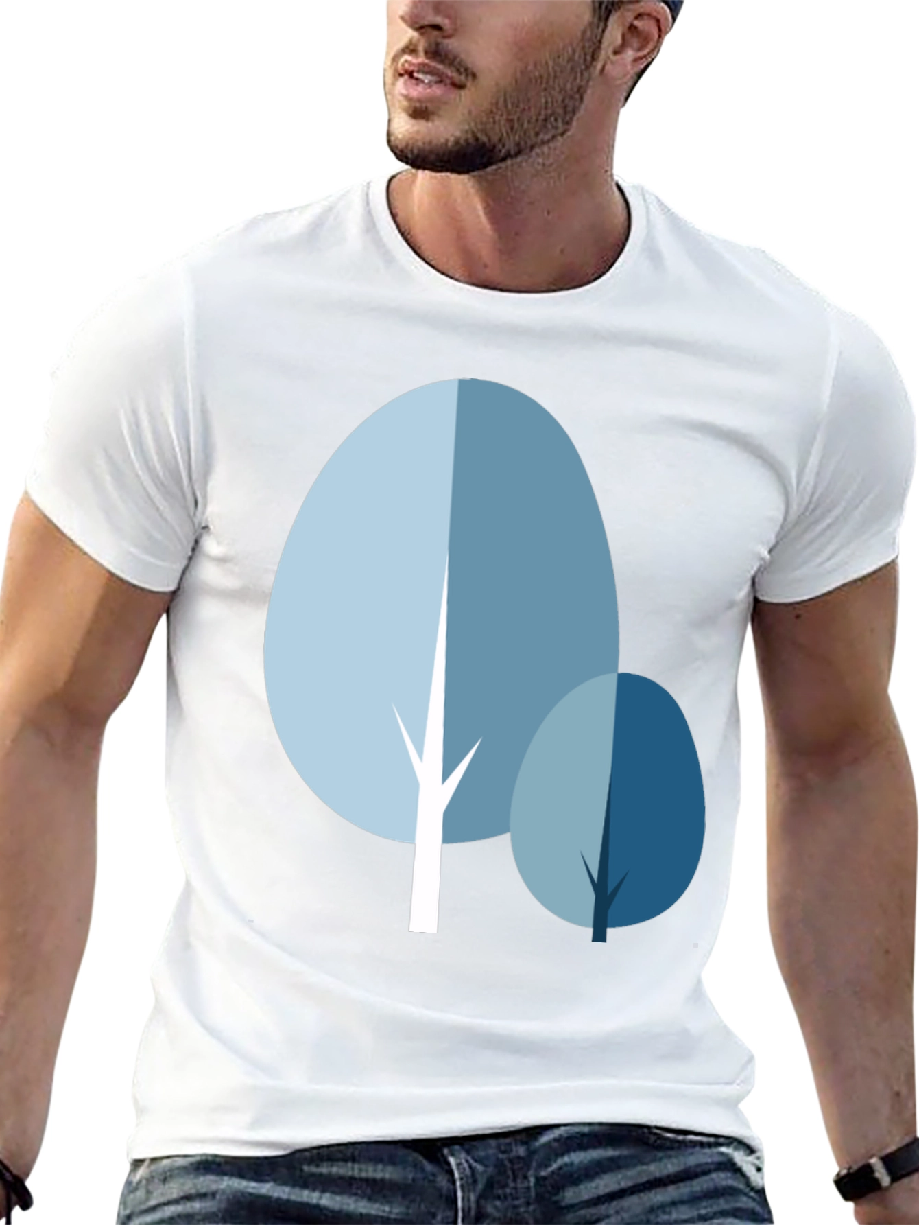 Abstract Tree Graphic Tee - Stylish Casual Wear