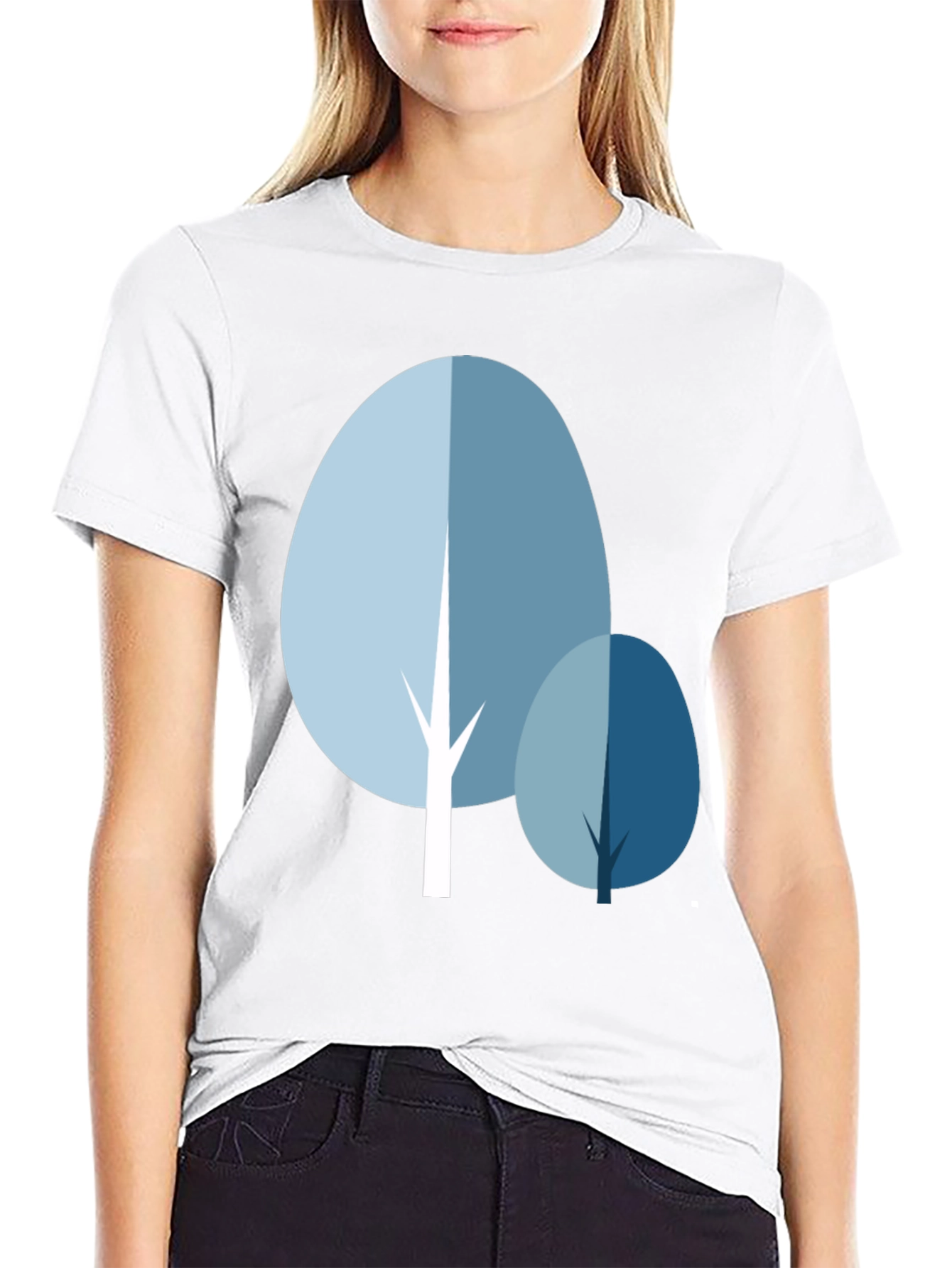 Abstract Tree Graphic Tee - Stylish Casual Wear