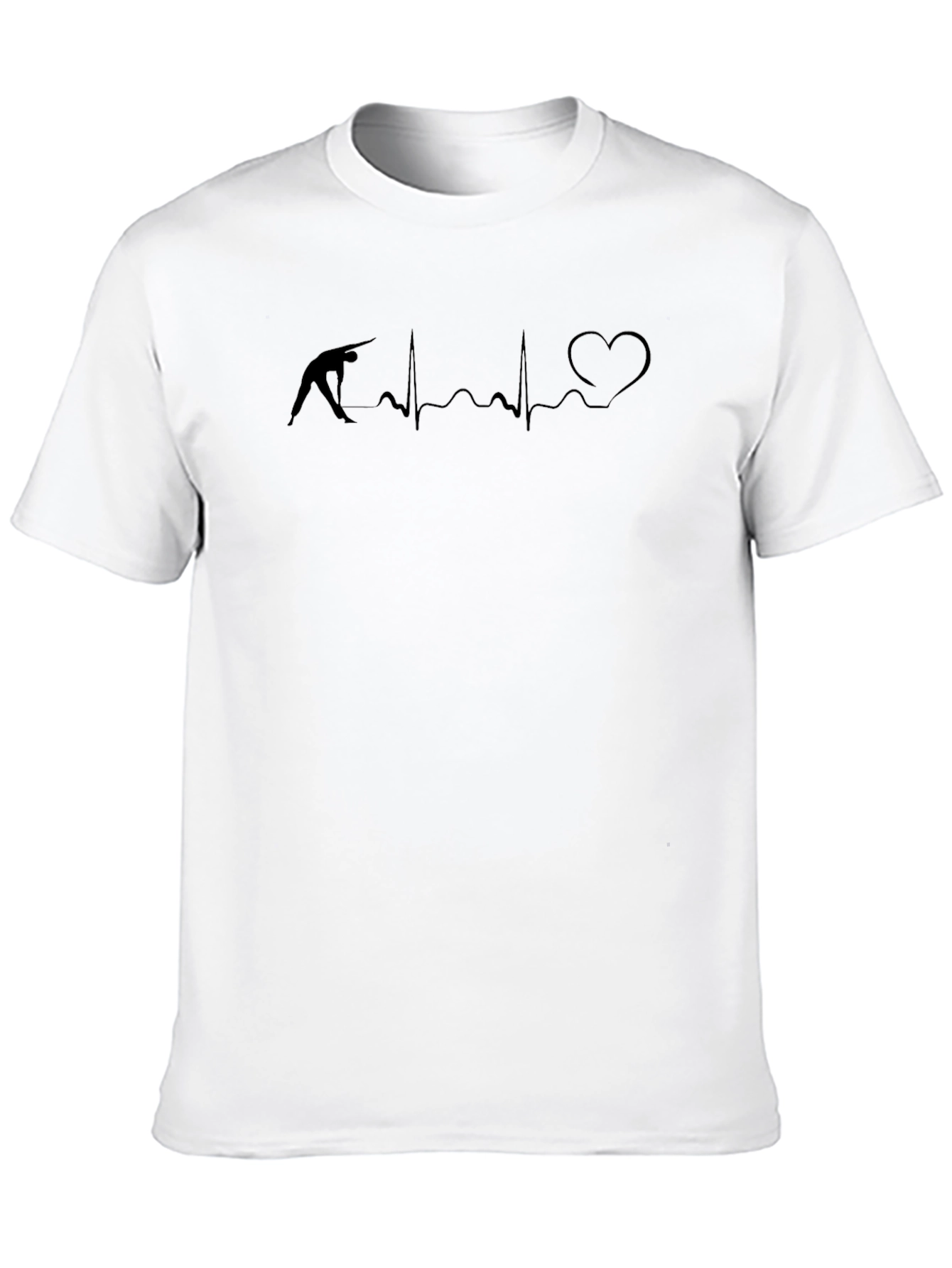 Gymnast Heartbeat T-Shirt - Black Cotton Tee