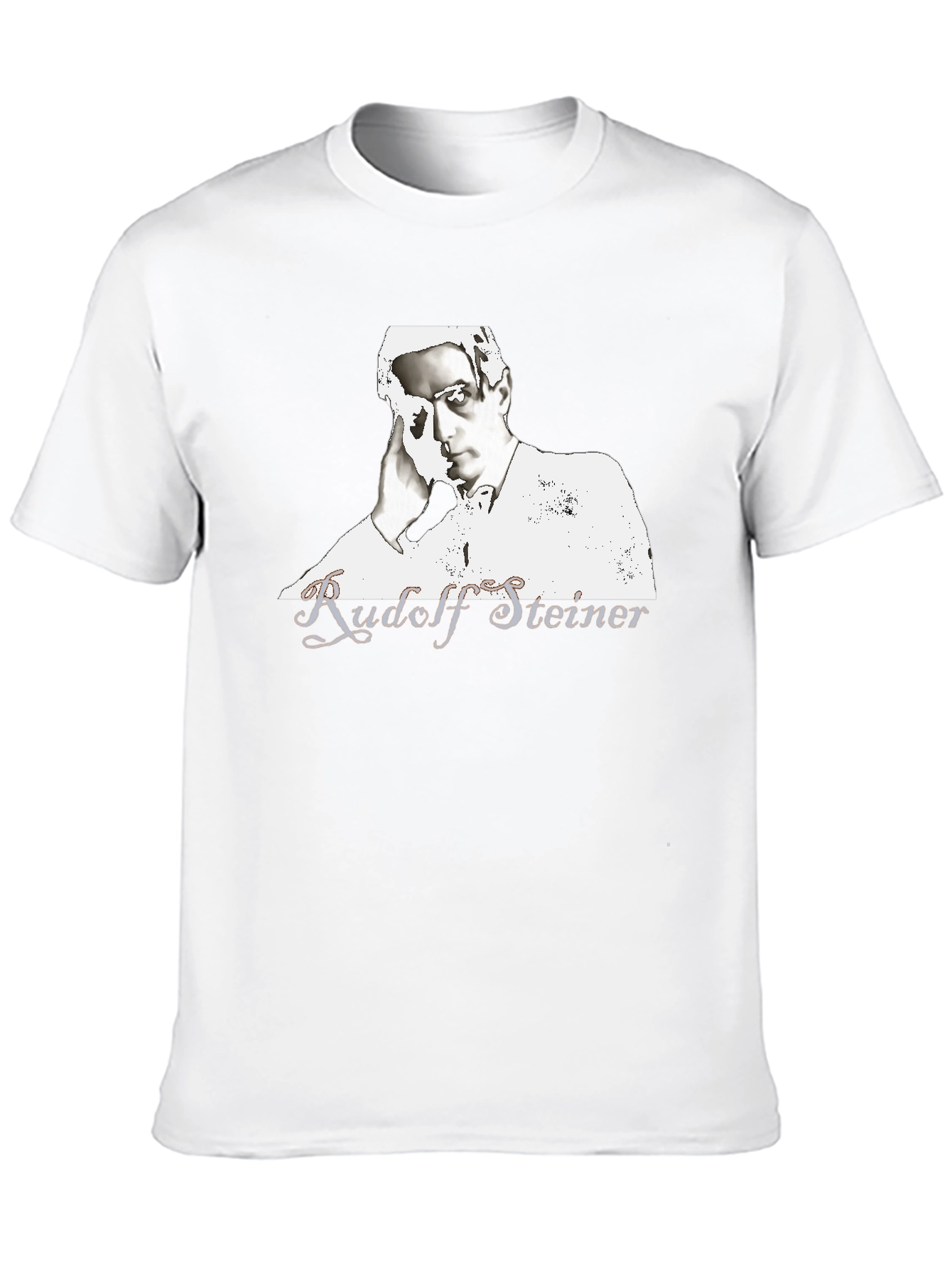 Rudolf Steiner Graphic Tee - Black Cotton T-Shirt