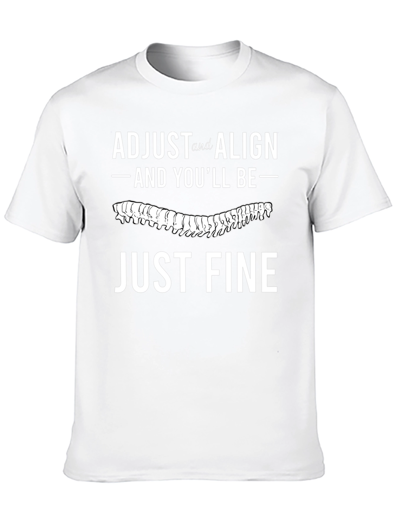 Adjust and Align T-Shirt Chiropractic Spine Tee