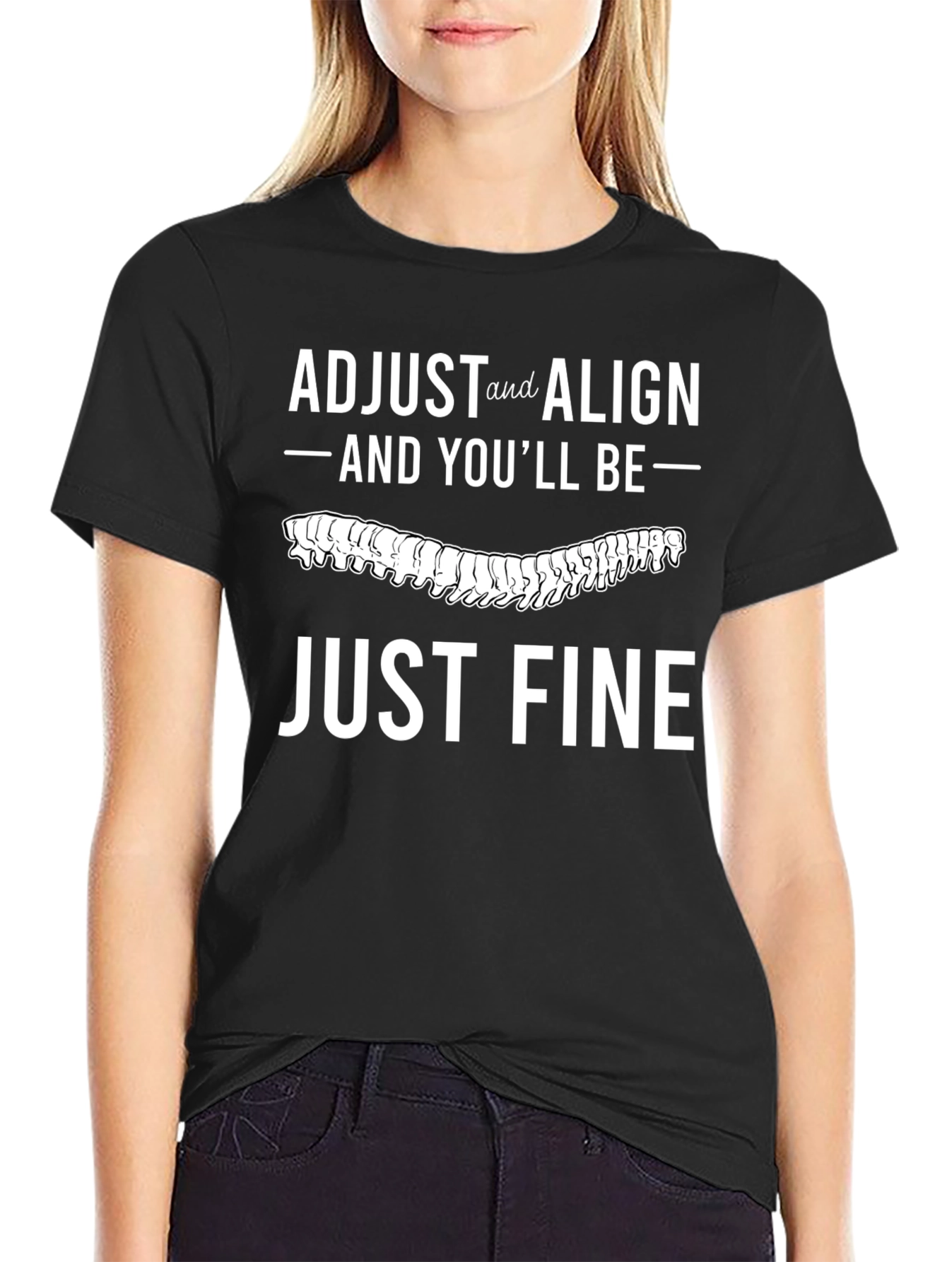 Adjust and Align T-Shirt Chiropractic Spine Tee