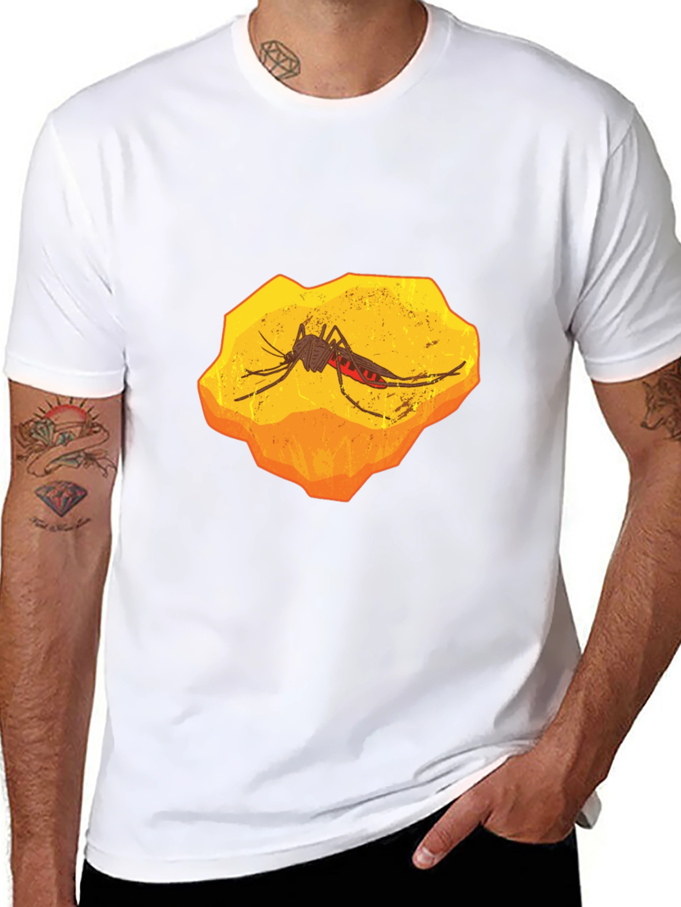 Amber Fossil Mosquito Graphic T-Shirt