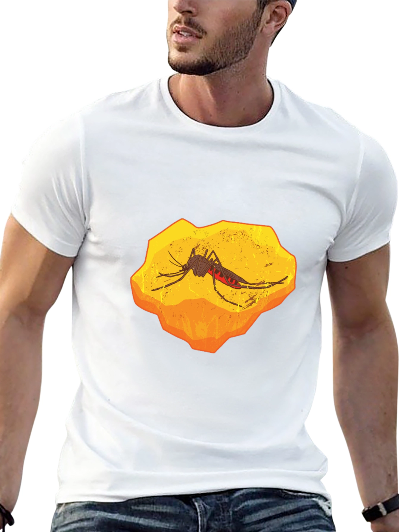 Amber Fossil Mosquito Graphic T-Shirt