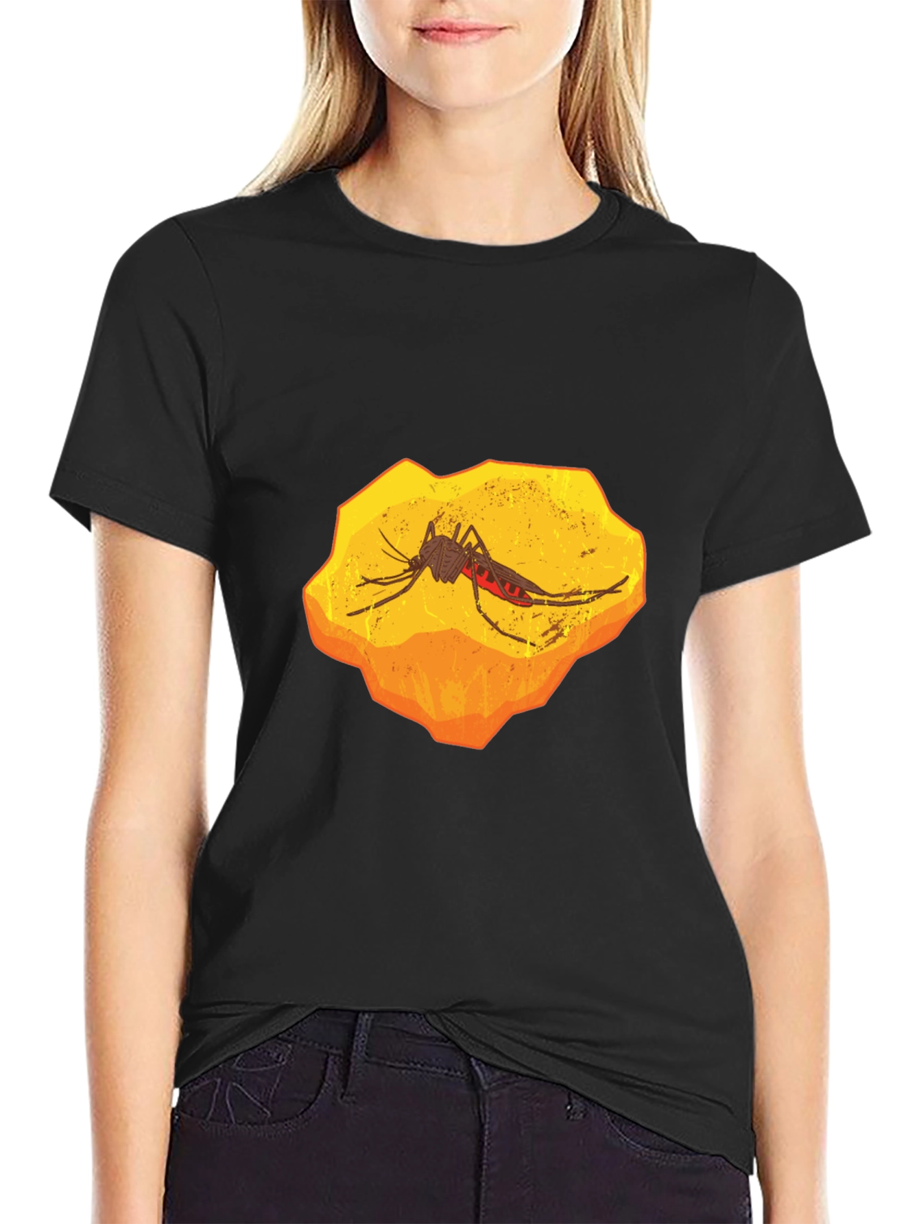 Amber Fossil Mosquito Graphic T-Shirt