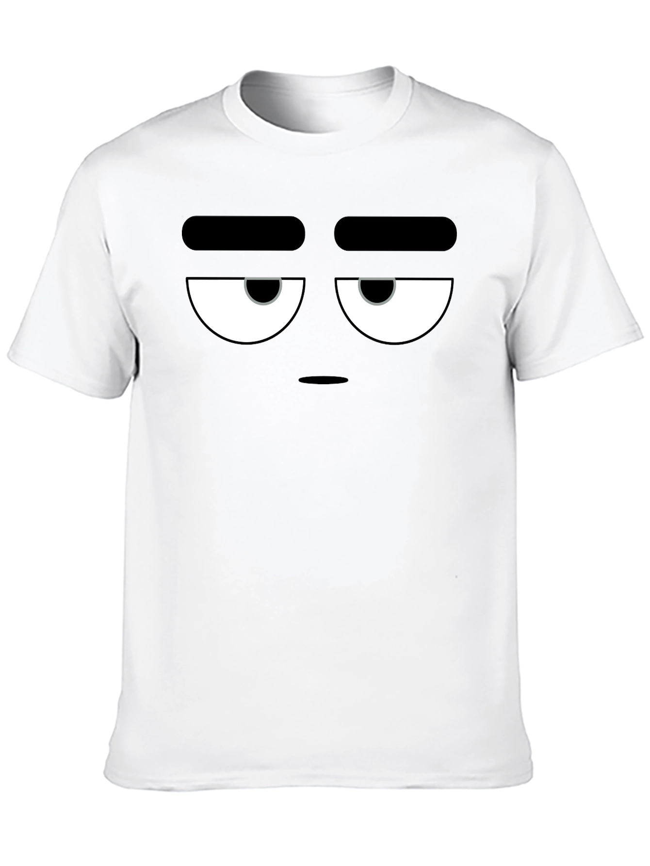 Grumpy Face Graphic Tee - Black