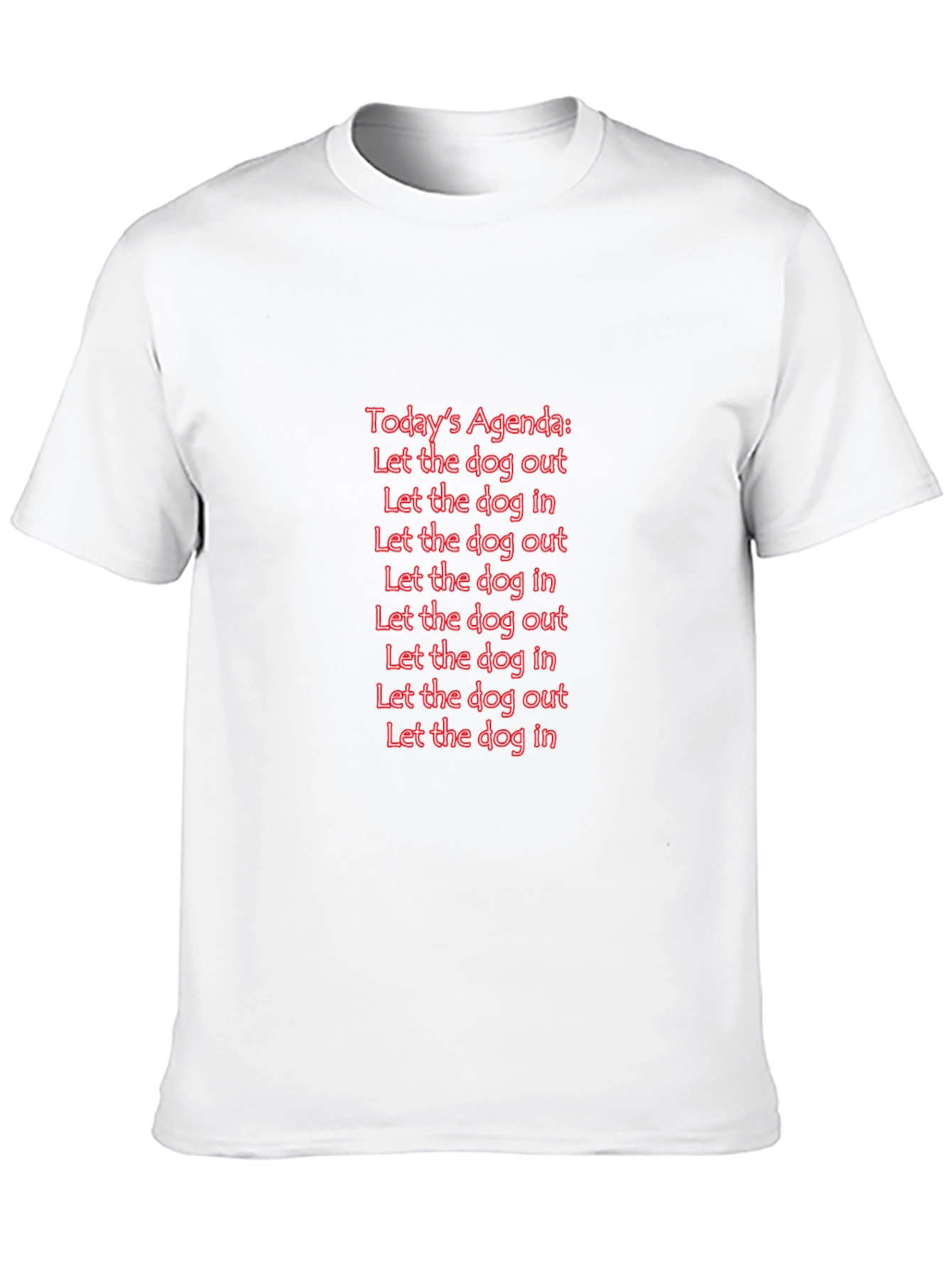 Funny Dog Agenda Graphic Tee - Black T-Shirt