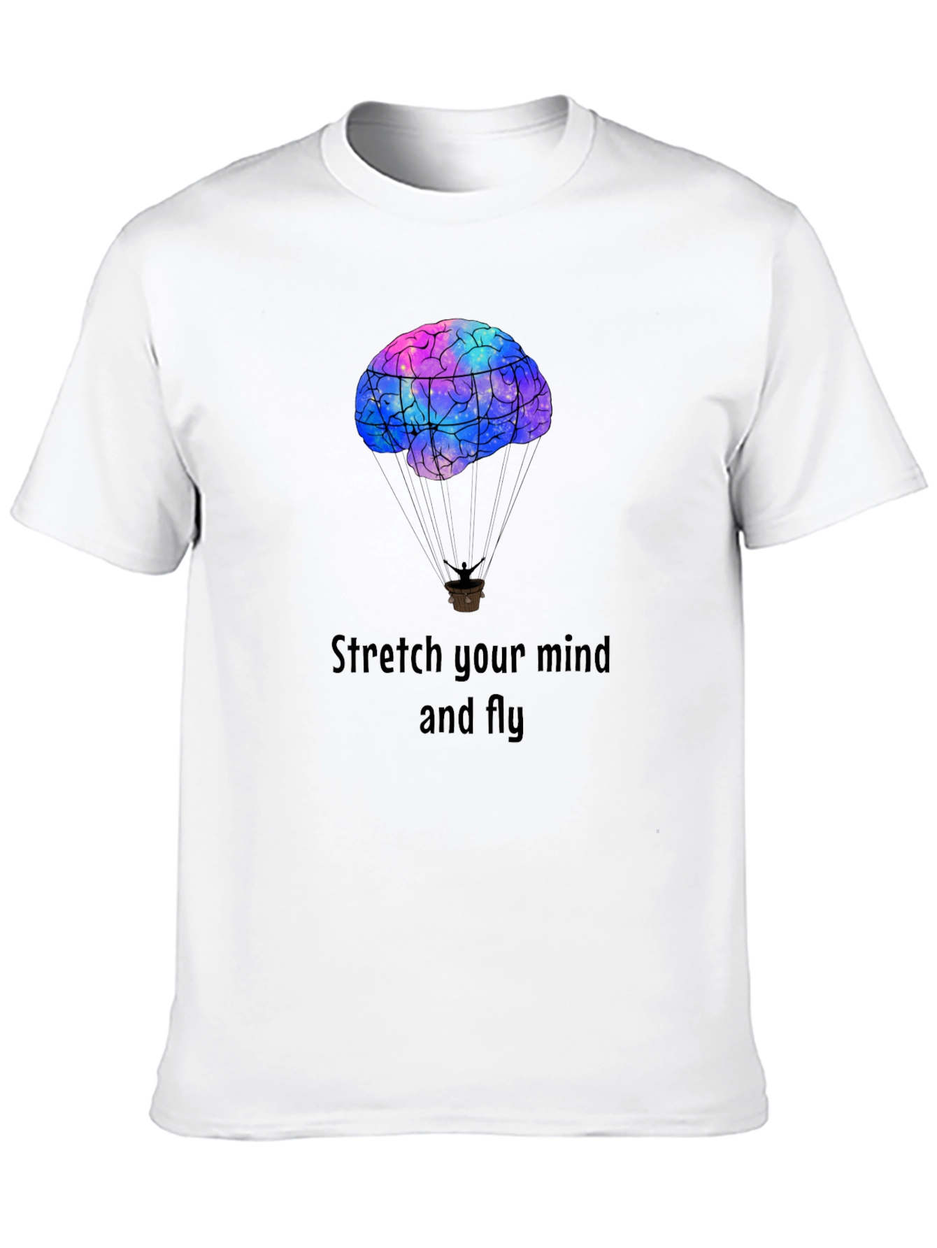 Stretch Your Mind Black Graphic T-Shirt