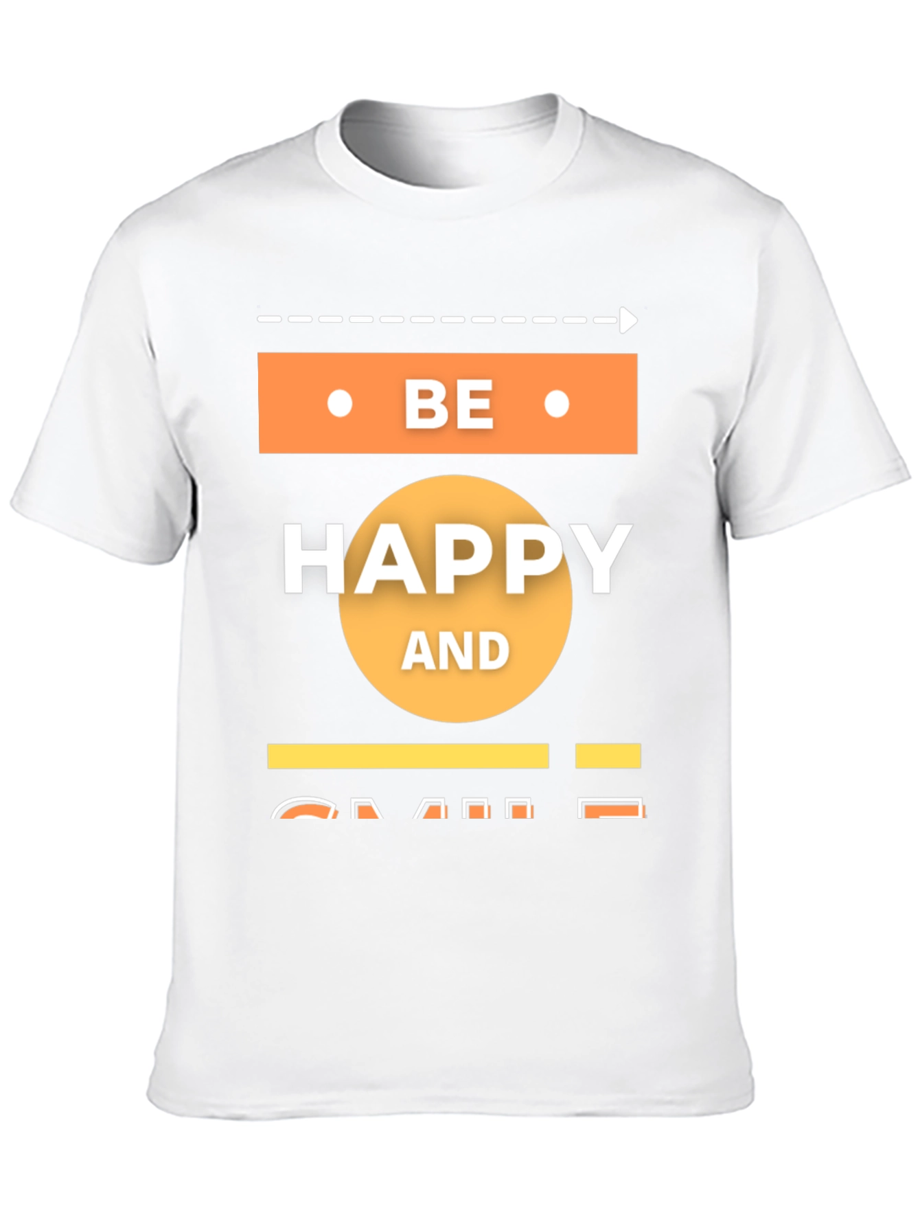 Be Happy T-Shirt - Mens Black Graphic Tee
