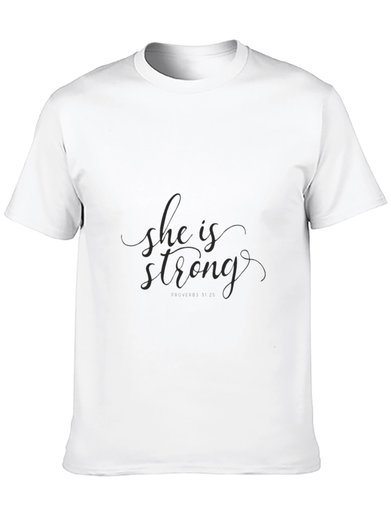 She is Strong T-Shirt - Black Cotton Tee