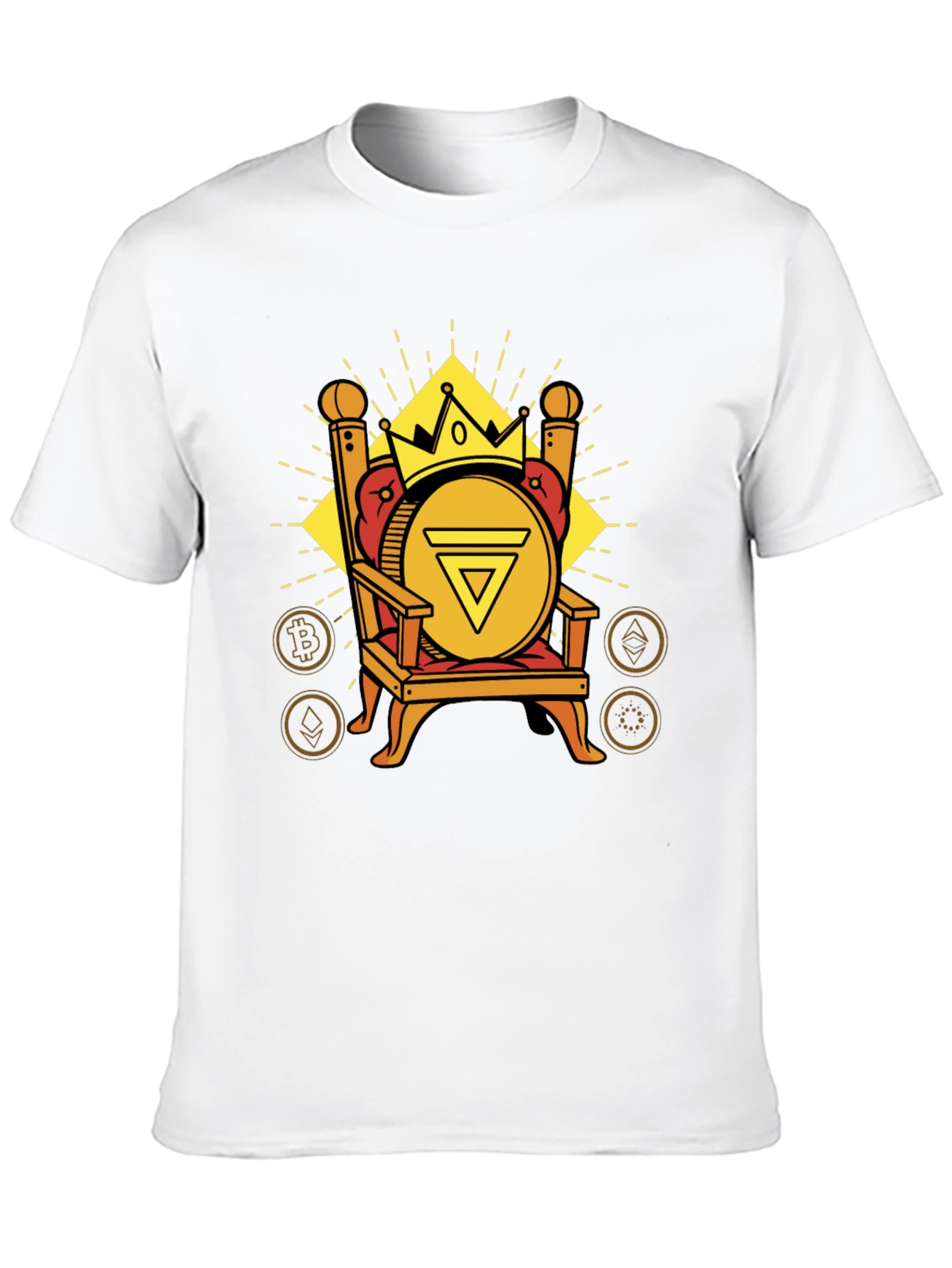 Crypto King T-Shirt - Bitcoin Throne Design