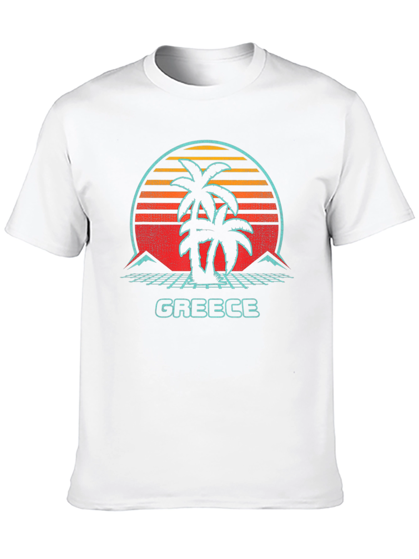 Retro Greece Palm Tree Graphic Tee