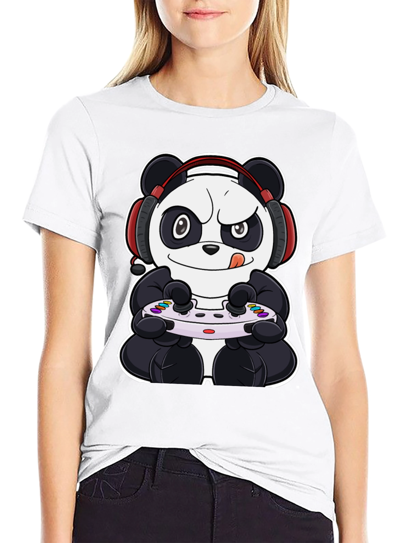 Gamer Panda T-Shirt - Cool Graphic Tee