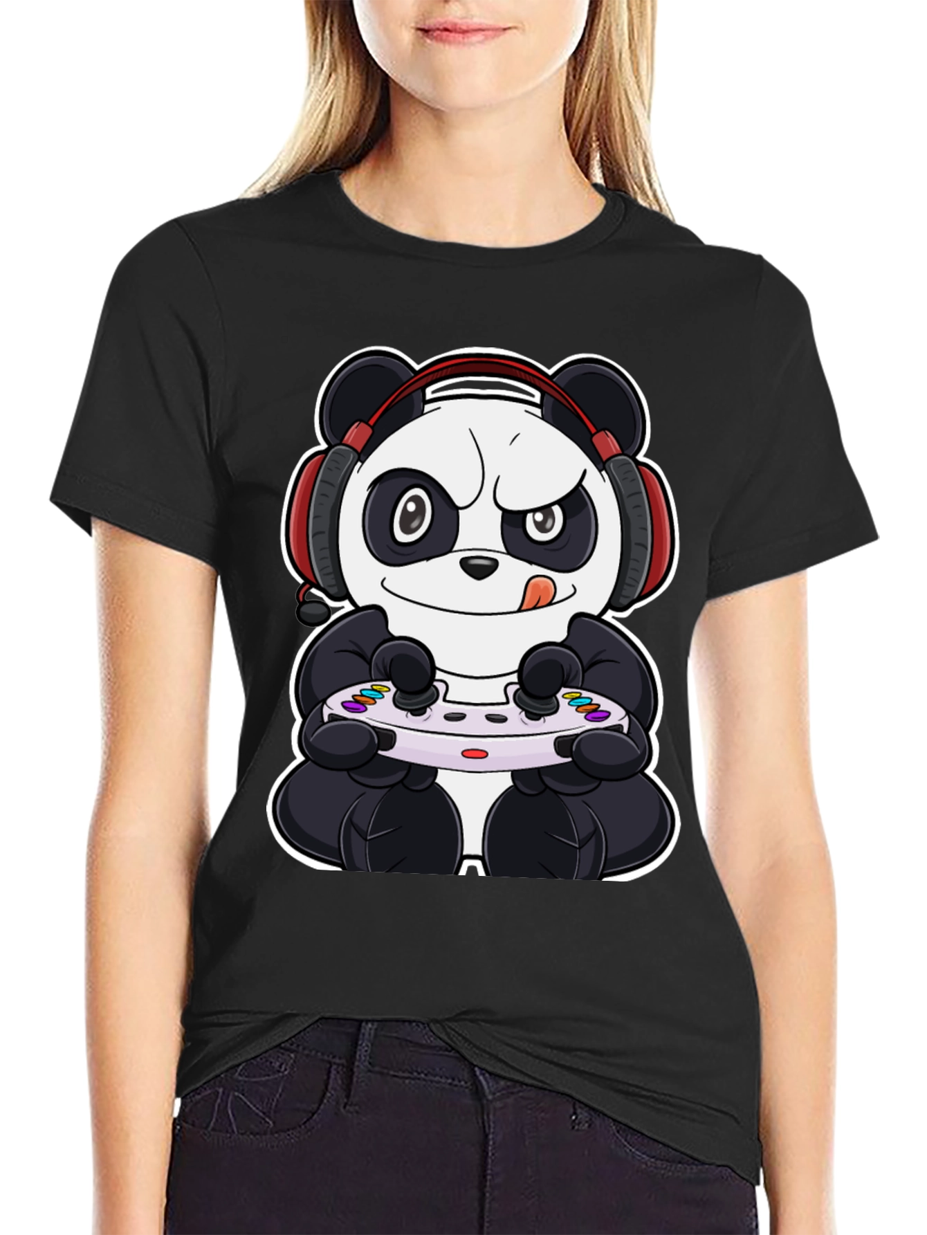 Gamer Panda T-Shirt - Cool Graphic Tee