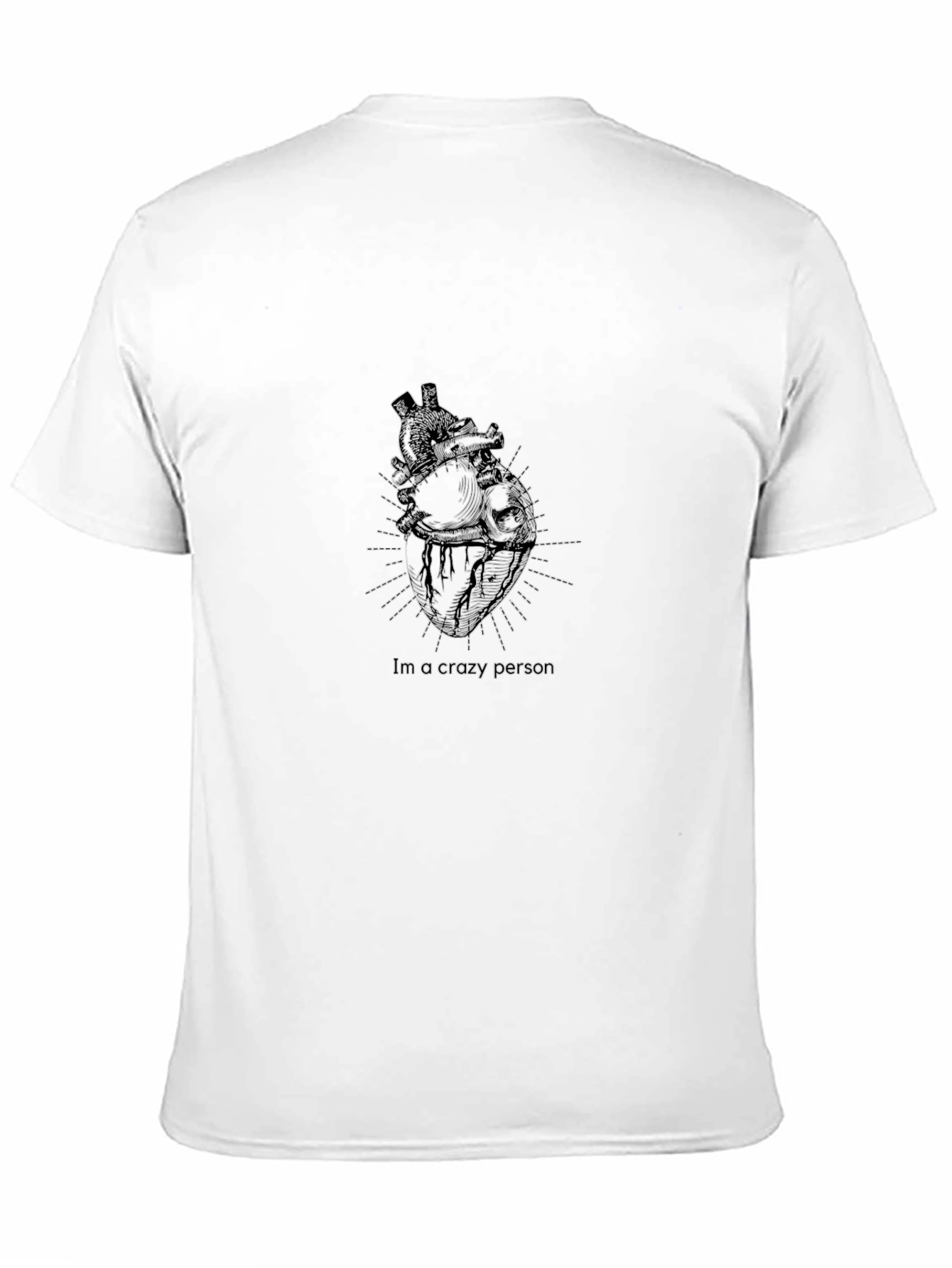 Anatomical Heart Graphic T-Shirt - Crazy Person Tee