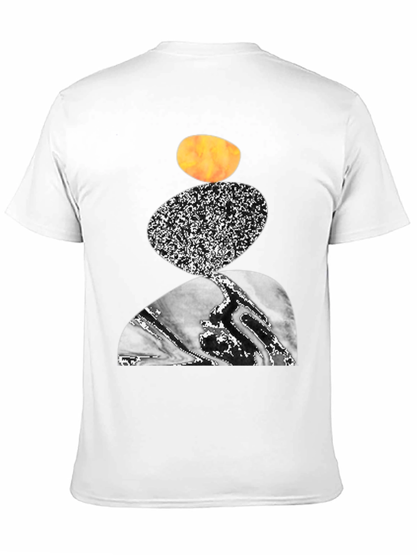 Abstract Stone Stack Graphic Tee - Modern Art Shirt
