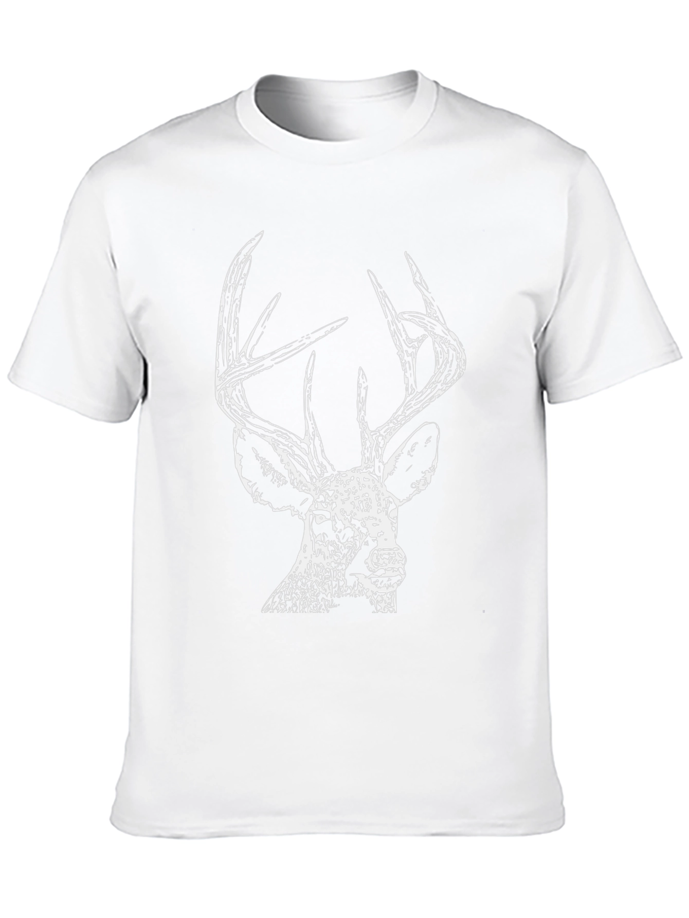 Deer Graphic Tee - Black Cotton Comfort