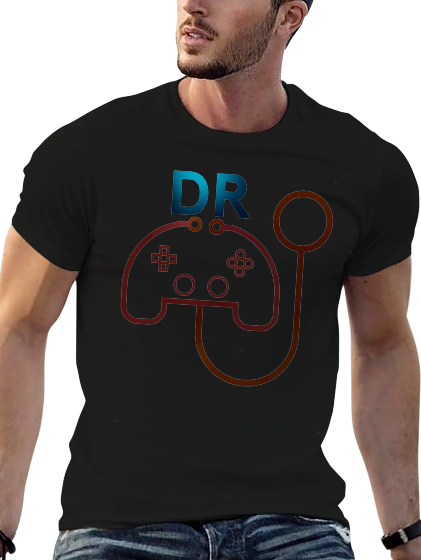 Gamer Doctor Graphic Tee - Novelty T-Shirt