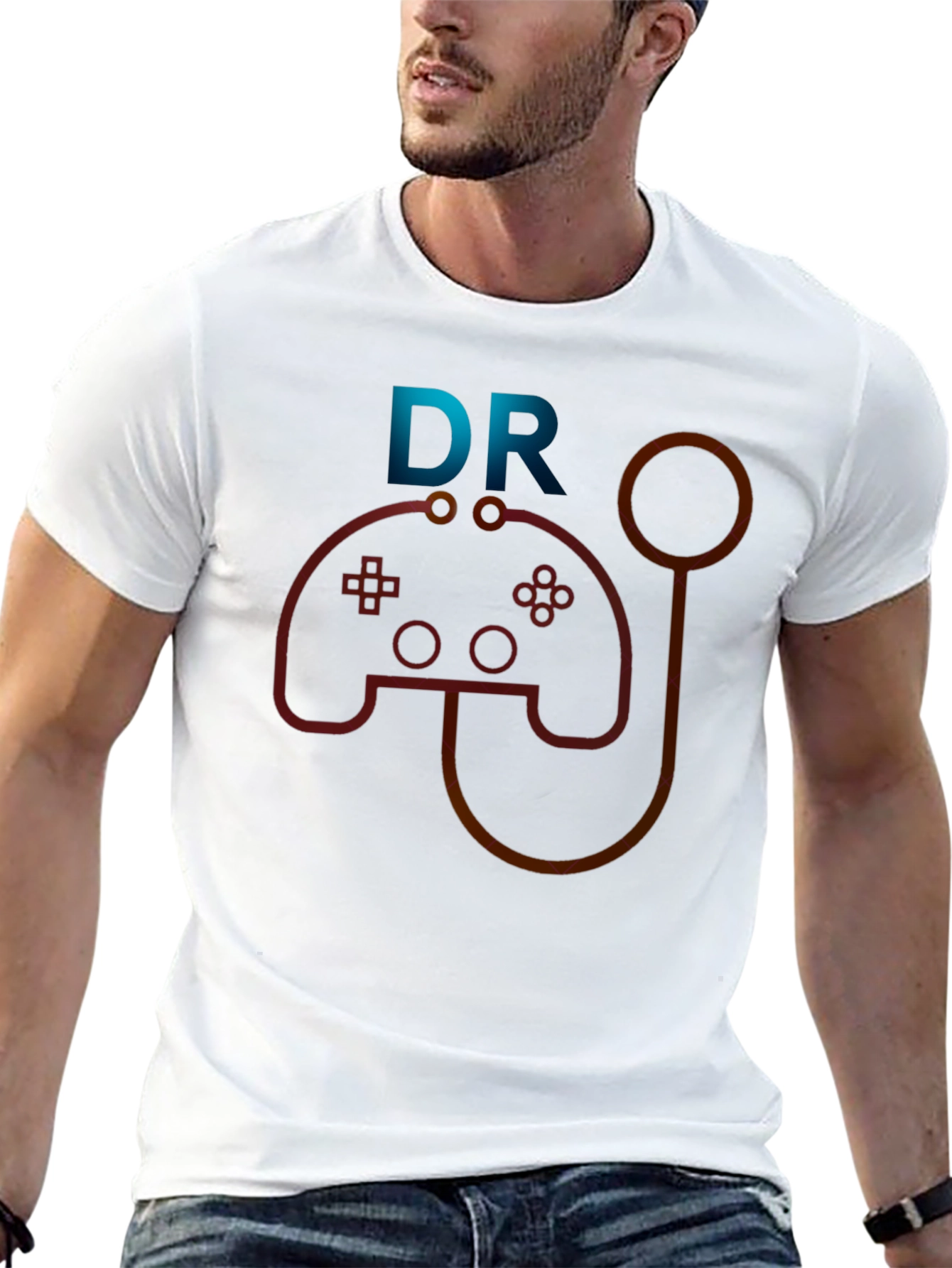 Gamer Doctor Graphic Tee - Novelty T-Shirt
