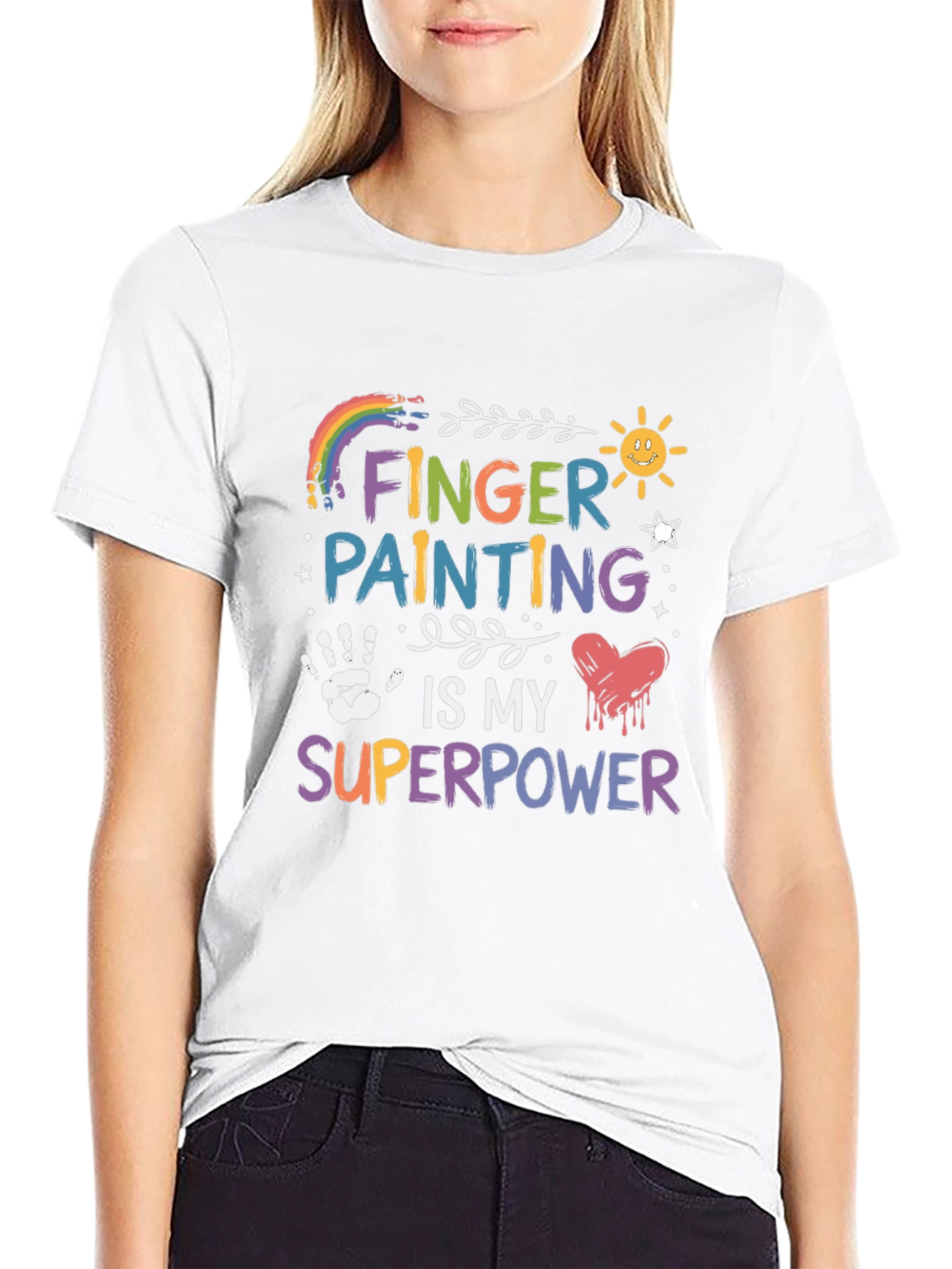 Finger Painting is My Superpower Graphic T-Shirt