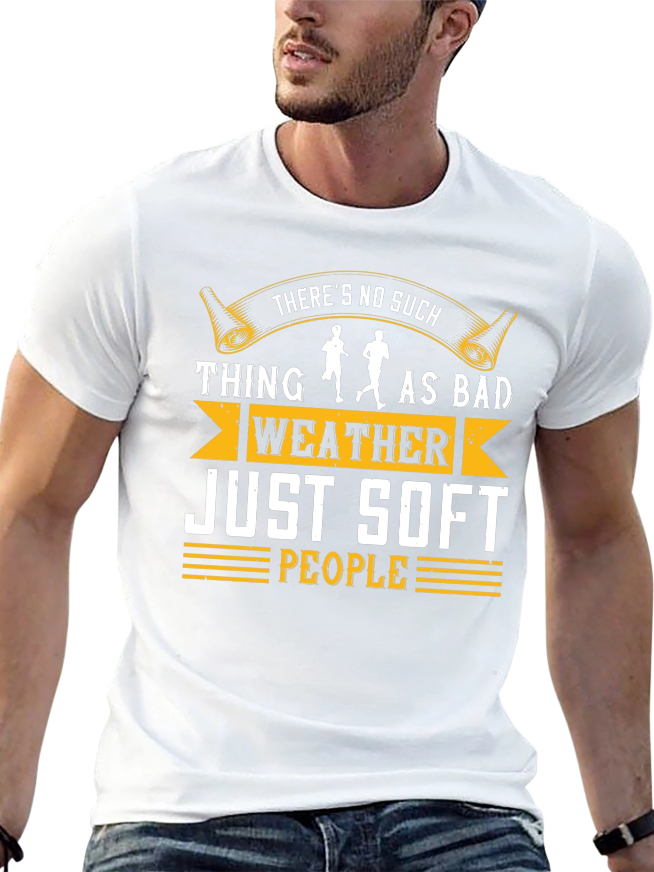 Bad Weather Soft People Running Graphic Tee