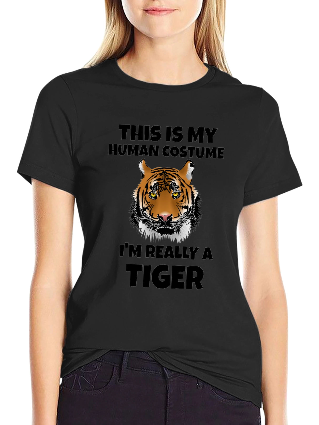 Funny Tiger Costume T-Shirt - Human Disguise Tee