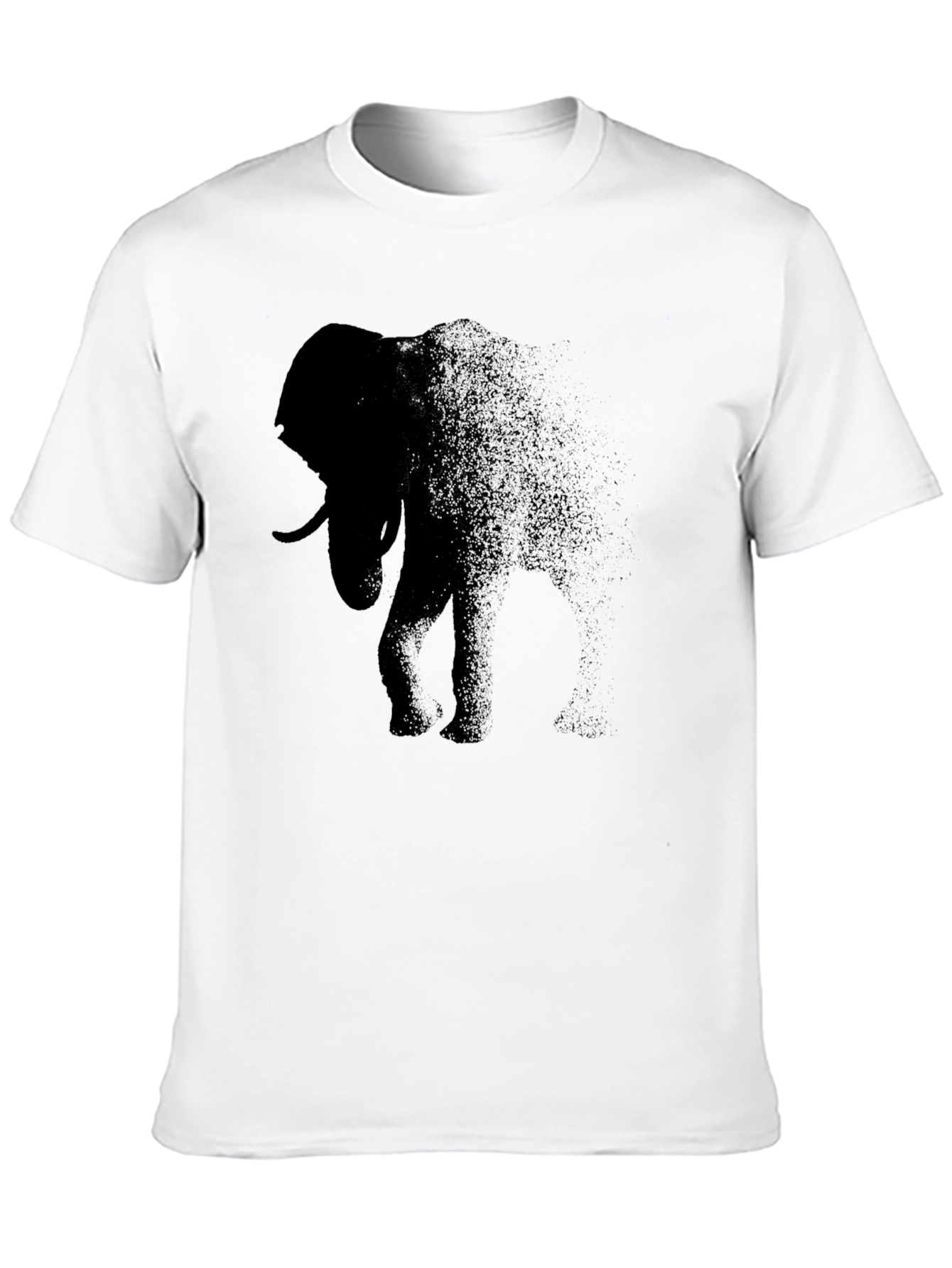 Black Elephant Dissolving Mens T-Shirt