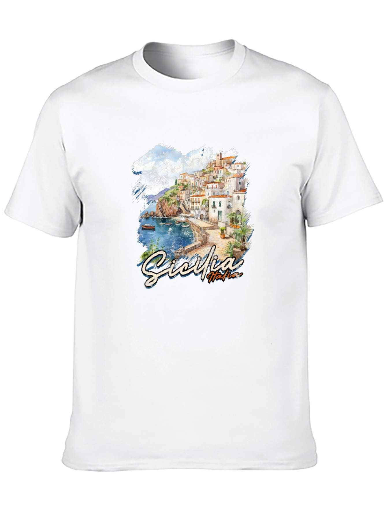 Sicilia Italia Graphic T-Shirt - Black