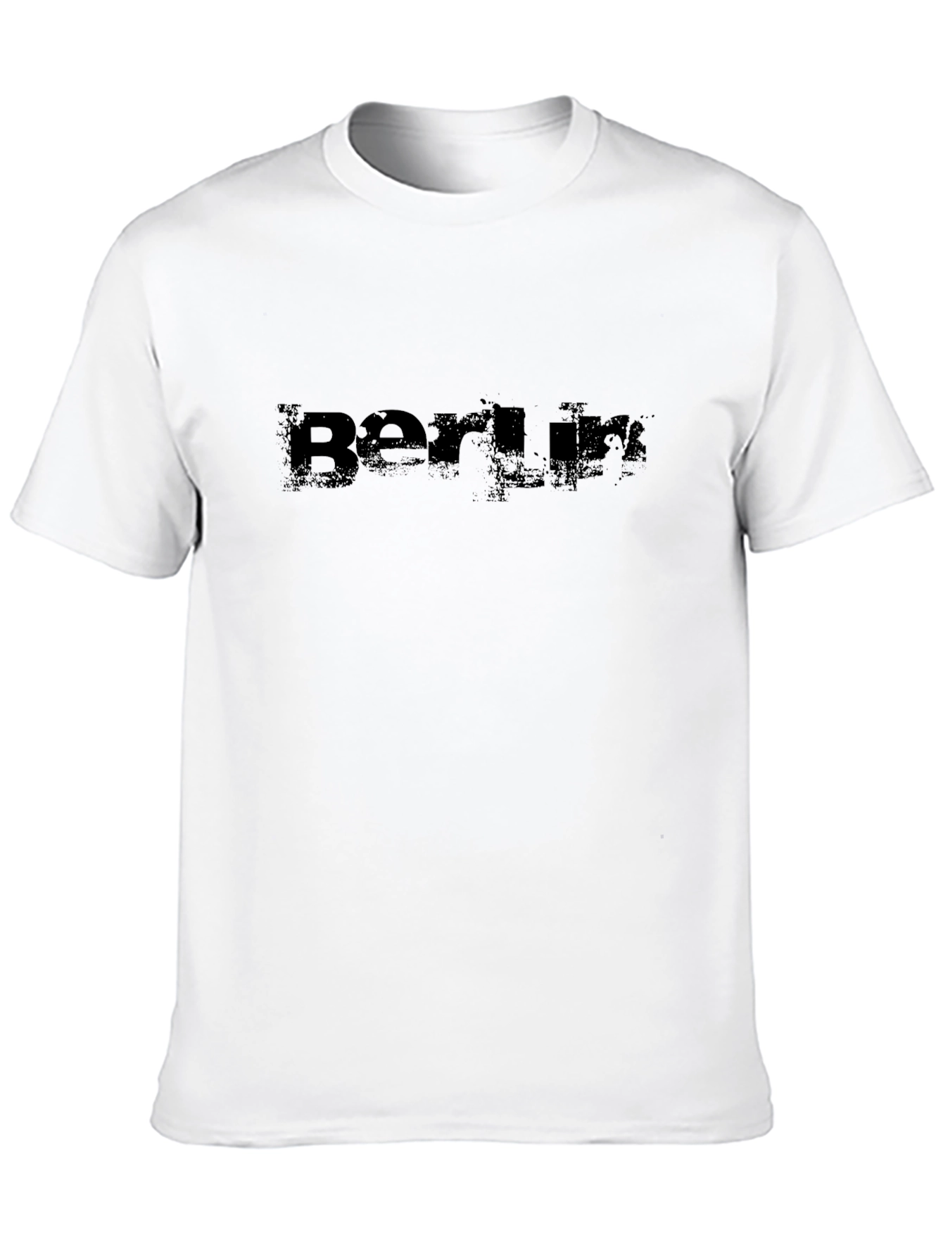 Berlin Graphic Tee - Distressed Print Black T-Shirt