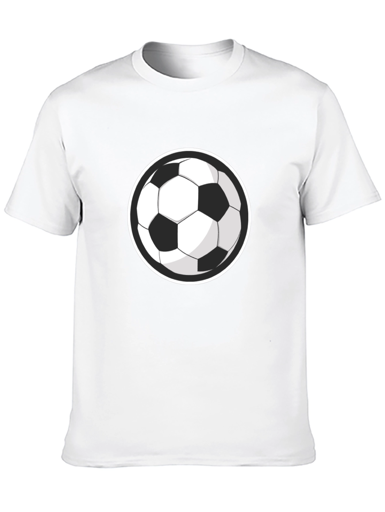 Black Soccer Ball Graphic Tee - Sporty Style