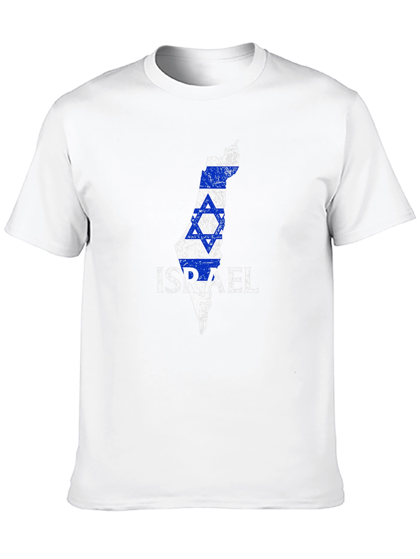 Israel Flag Map T-Shirt - Patriotic Design
