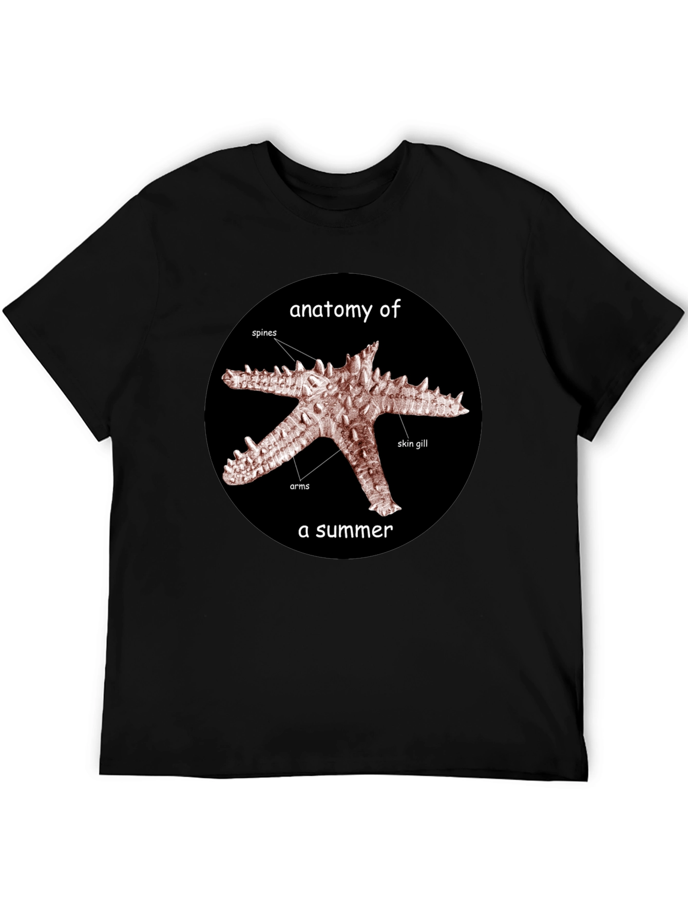 Anatomy of a Summer Starfish Graphic T-Shirt